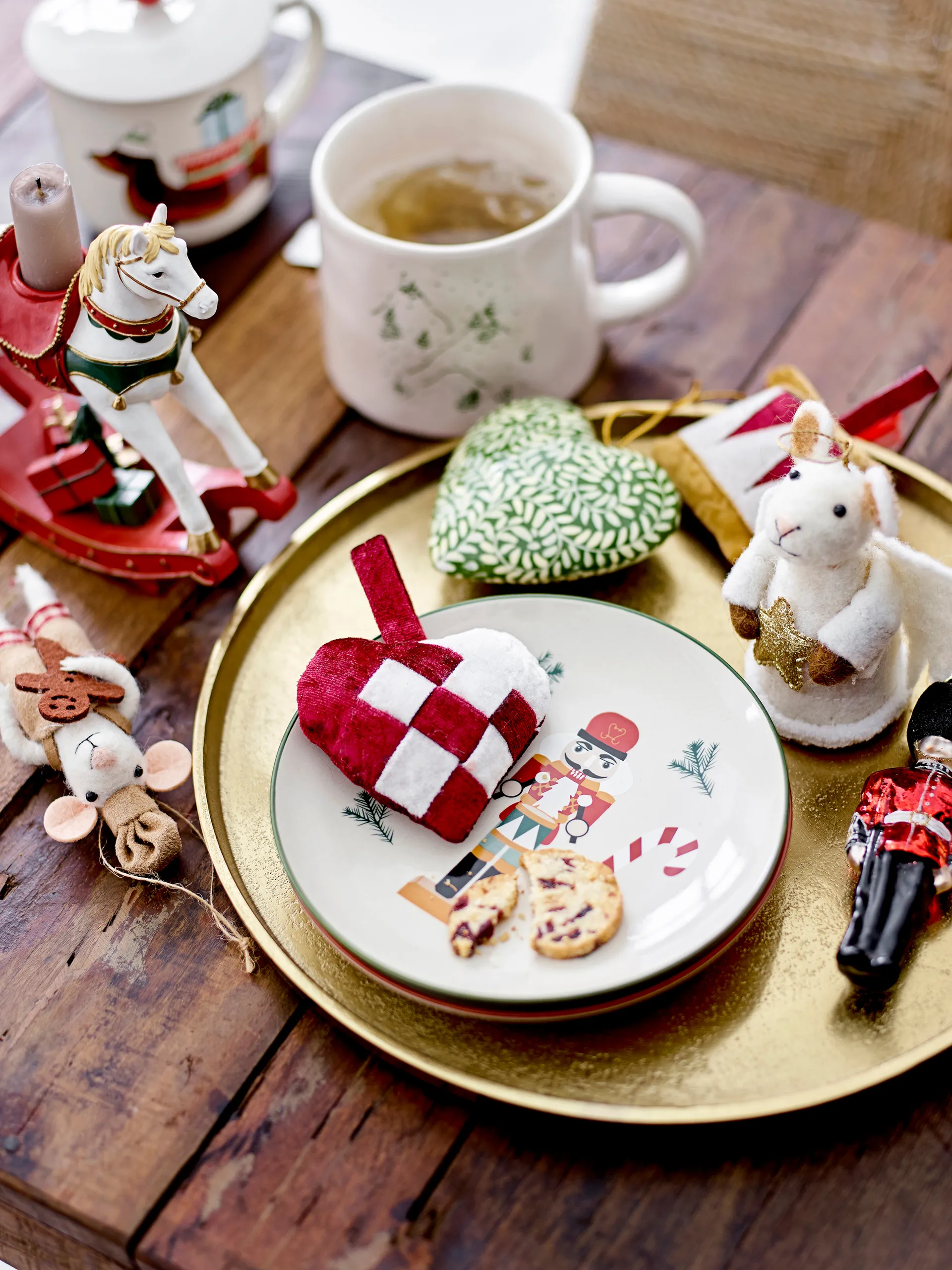 Peo enfeite de lã para a árvore de Natal 2 peças, Rato Lucia Bloomingville