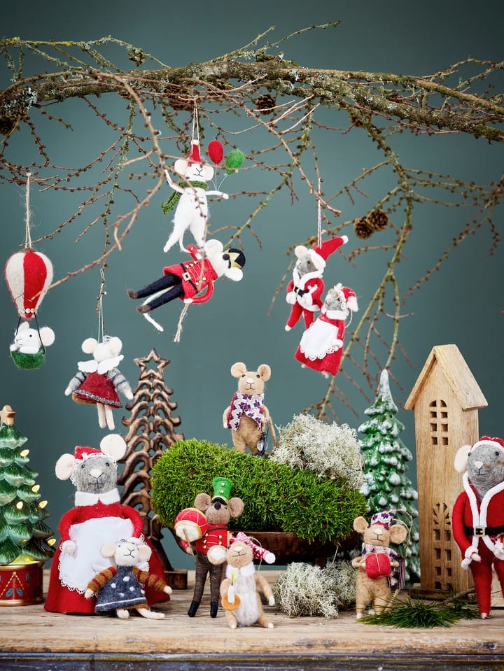 Peo enfeite de lã para a árvore de Natal, Verde Bloomingville