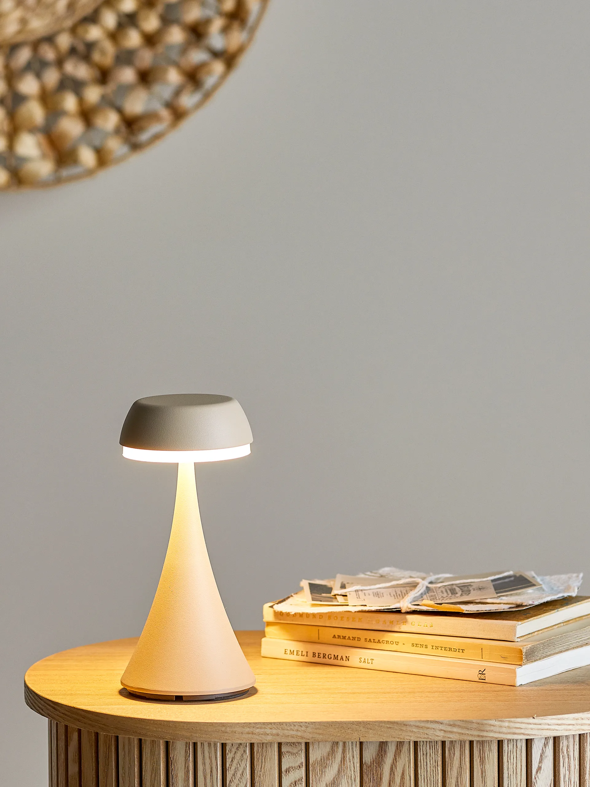 Pepple lâmpada de mesa portátil, Natural Bloomingville