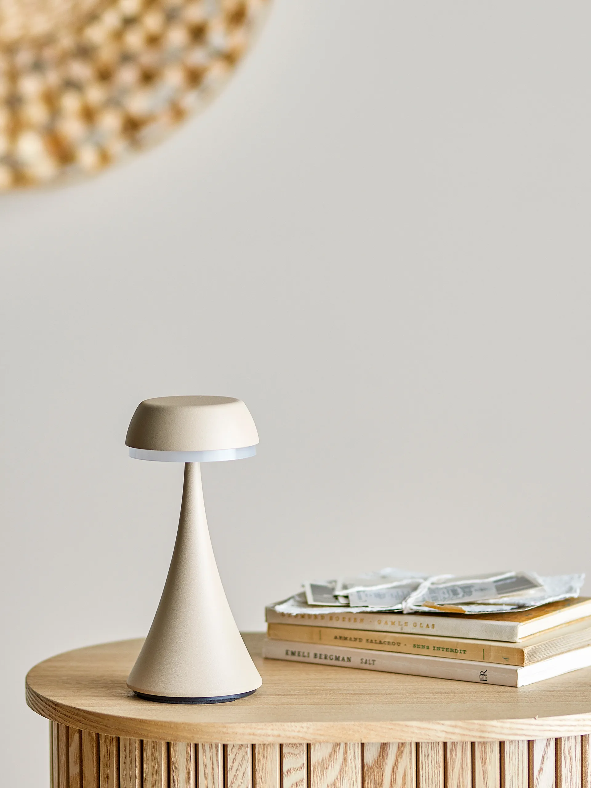 Pepple lâmpada de mesa portátil, Natural Bloomingville