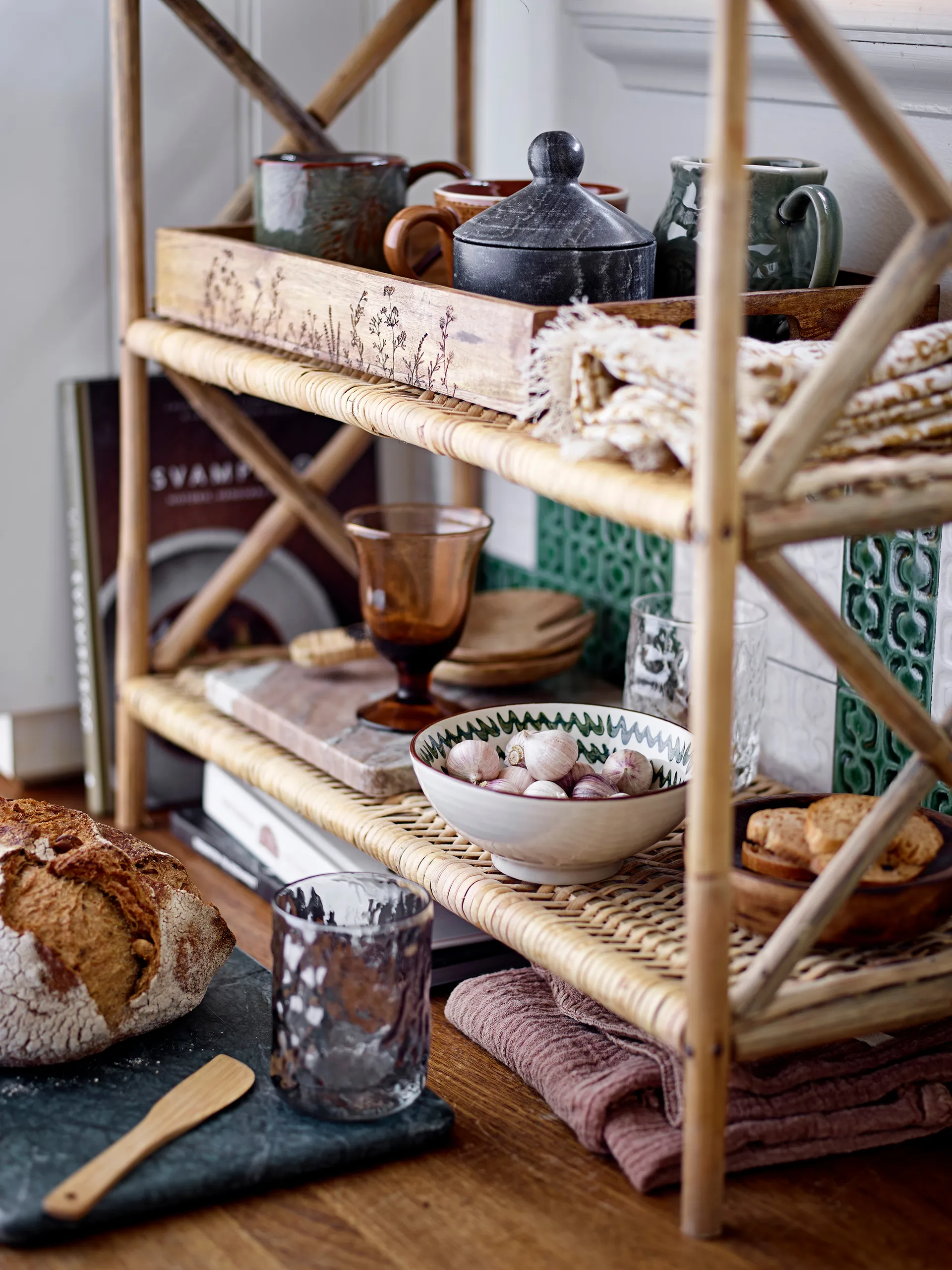 Porta panelas Gabrielle 20x20 cm , Mármore cinzenta Bloomingville