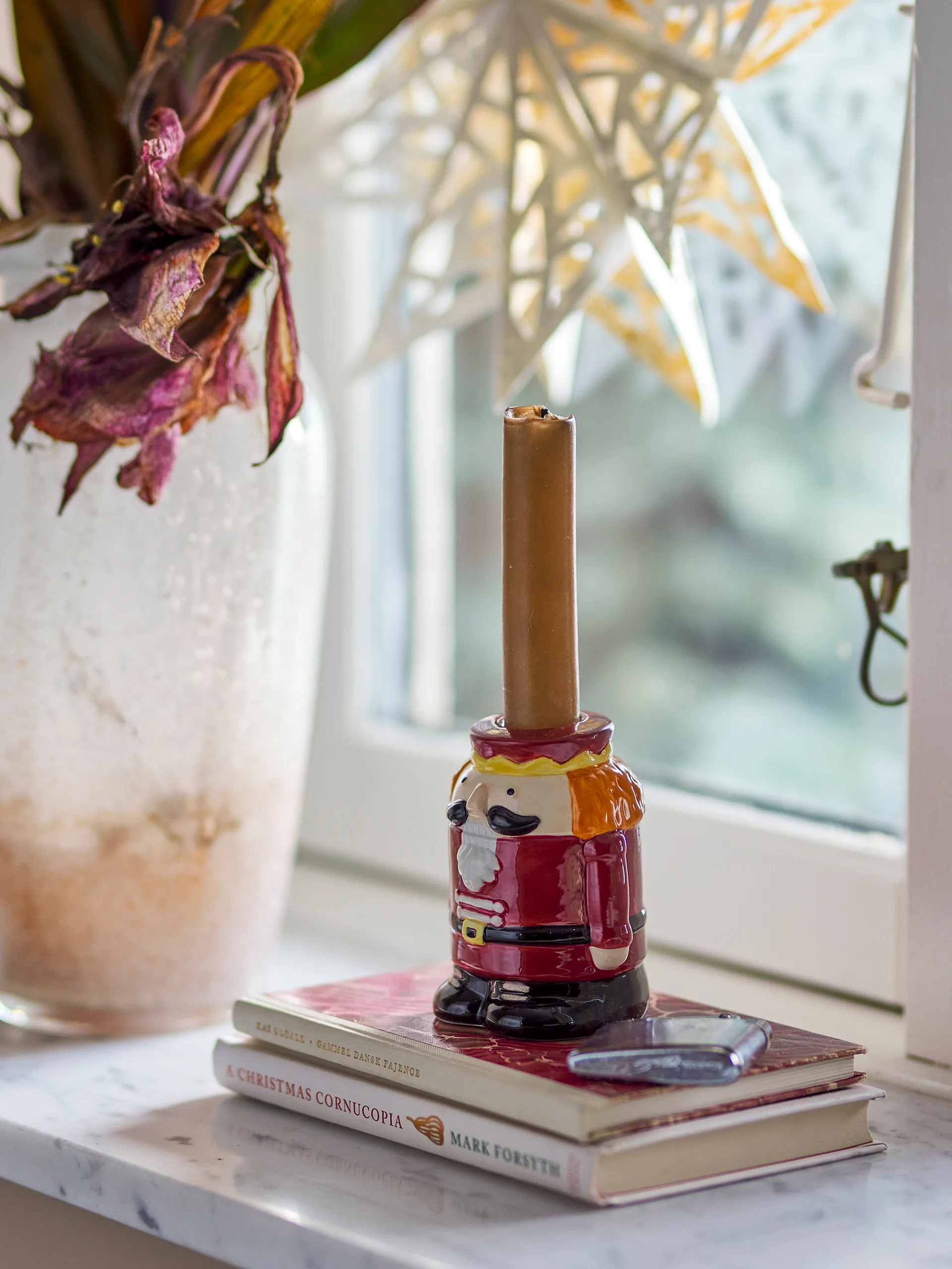 Porta-velas Feast 9 cm, Vermelho Bloomingville