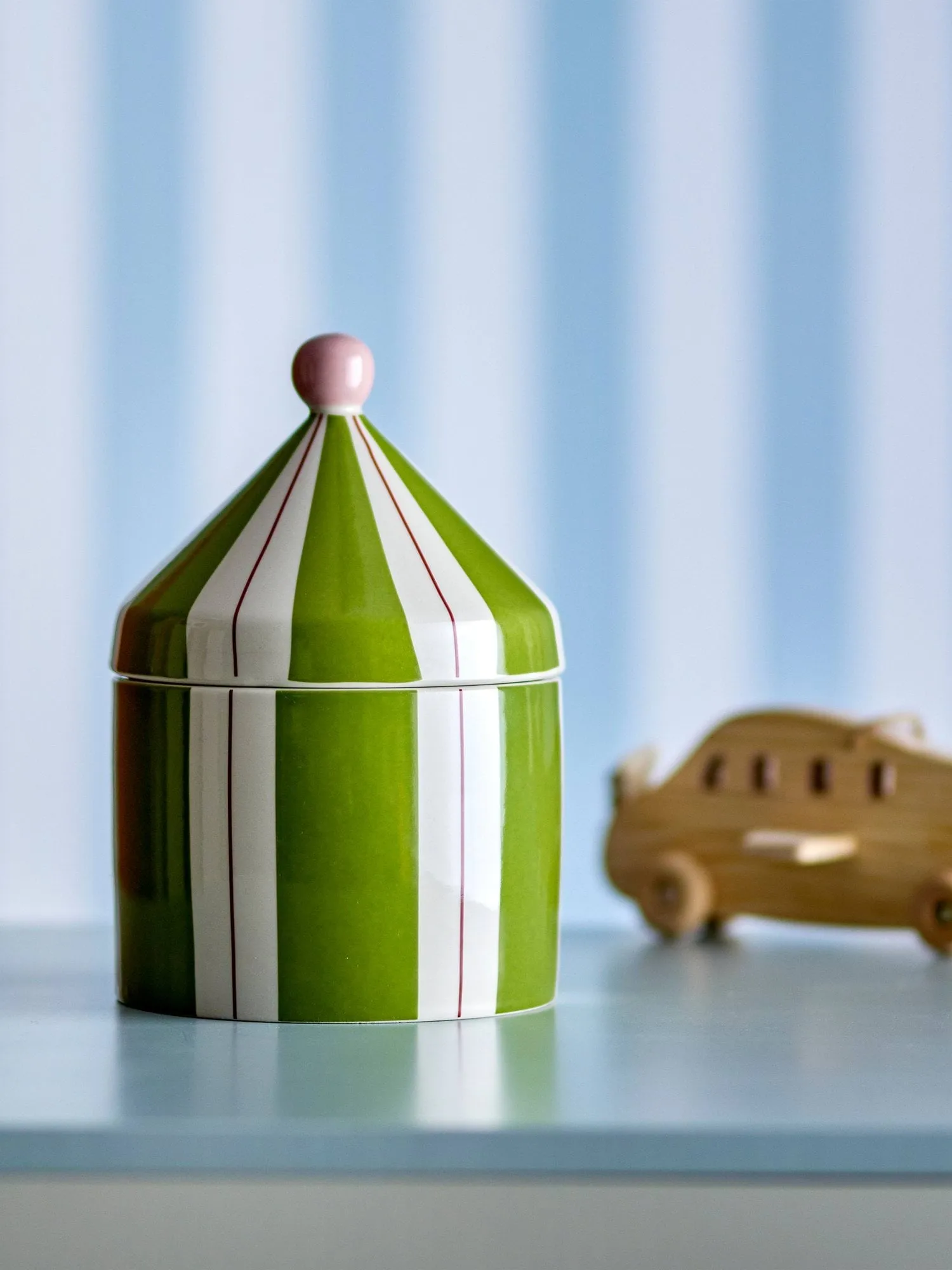 Pote Cimmi com tampa, Verde Bloomingville