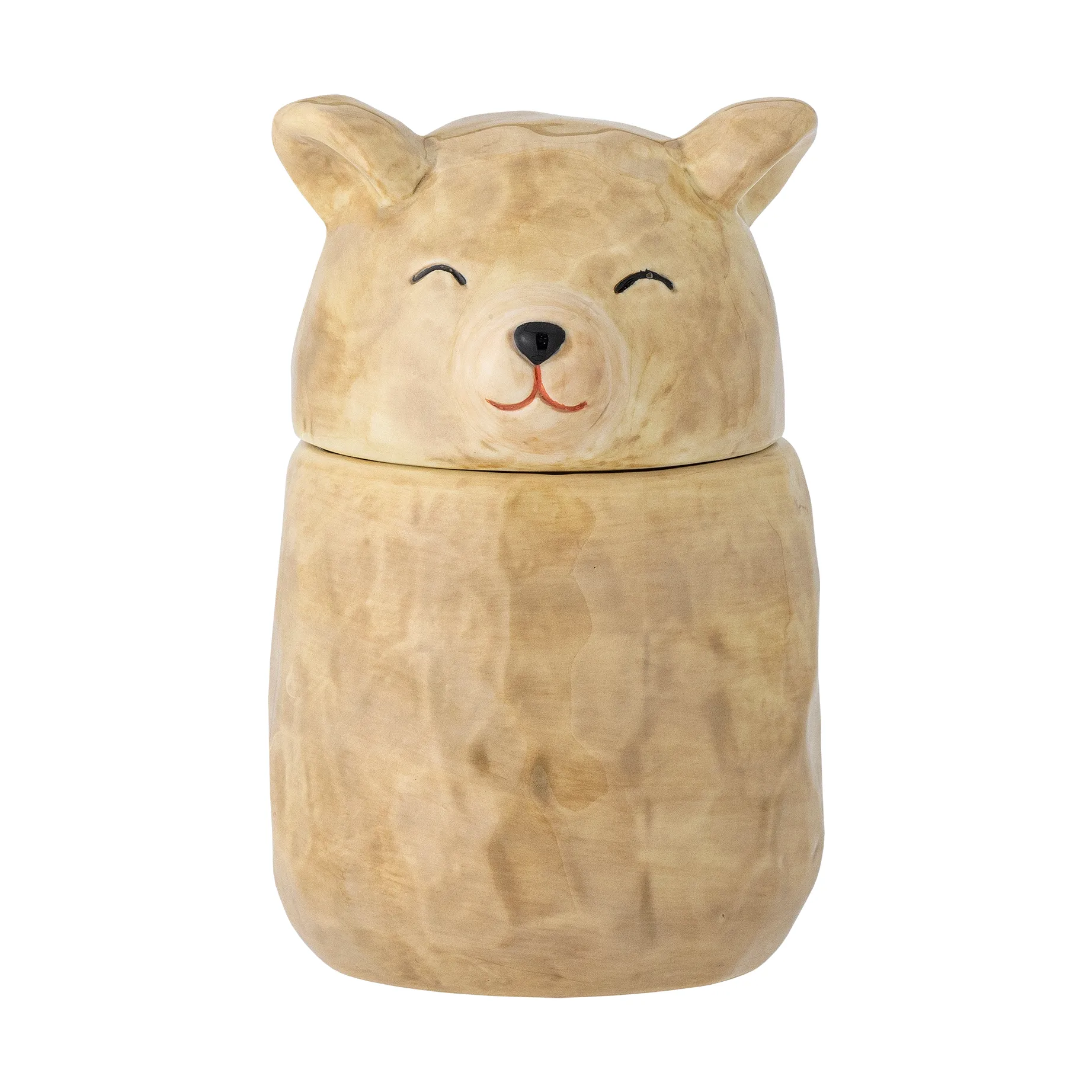 Pote Puk com tampa Ø7 cm, Castanho Bloomingville