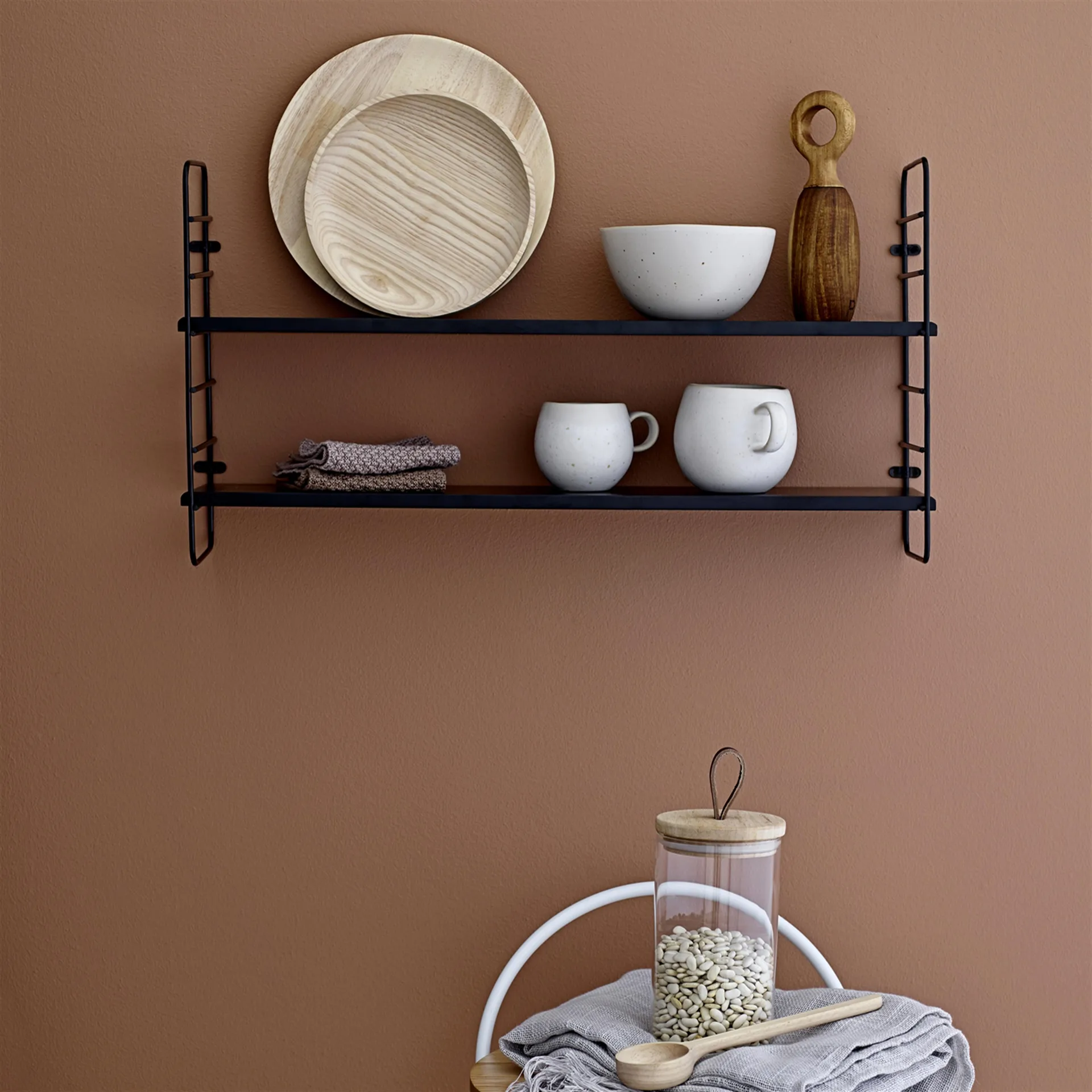 Prateleira de parede North , preto Bloomingville