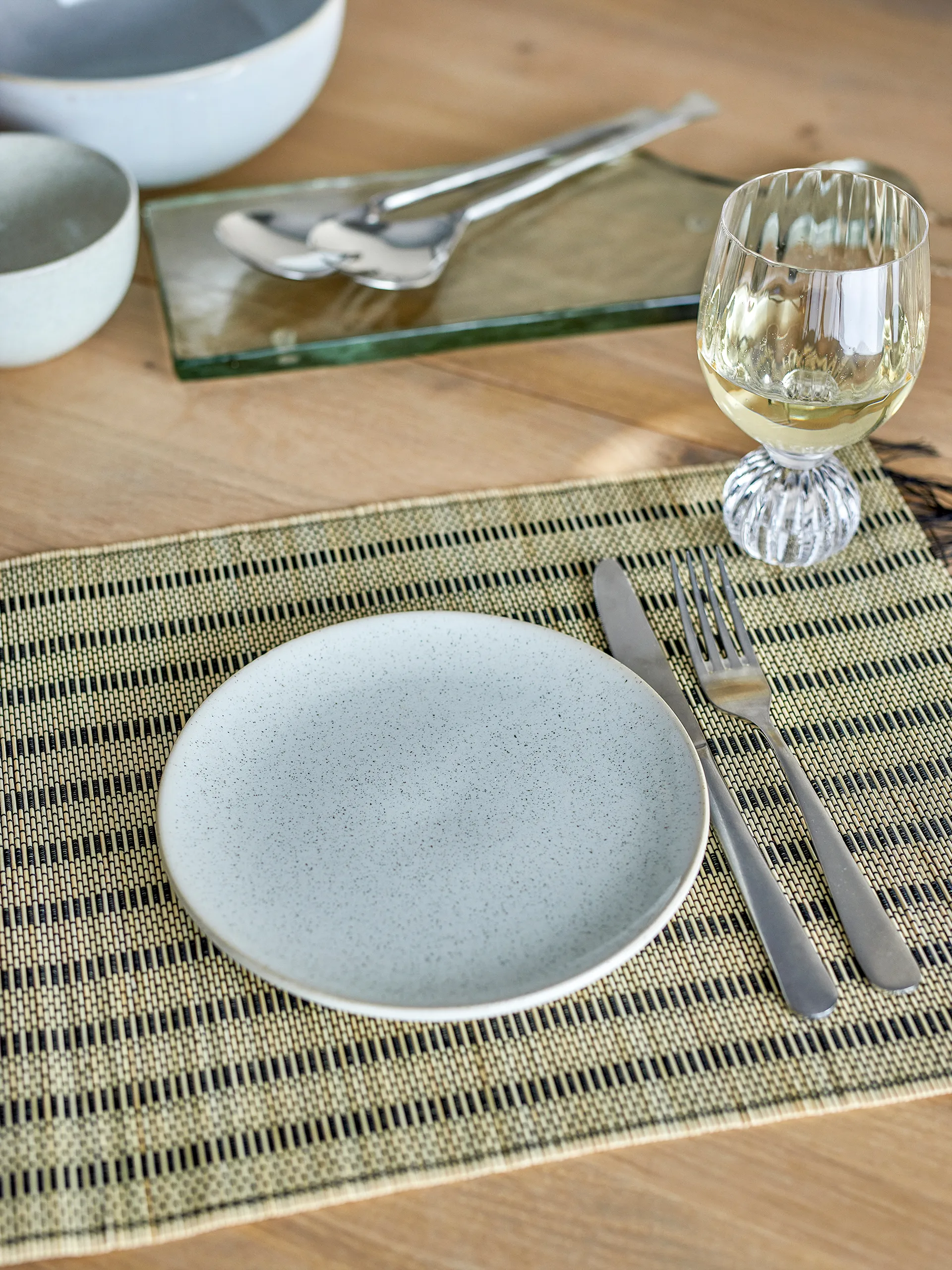 Prato Addison Ø20 cm, Branco Bloomingville