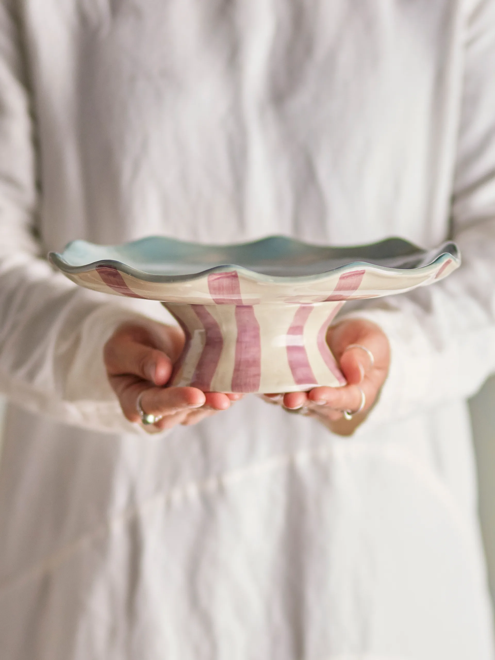 Prato de bolo Willa Ø28 cm, Rosa Bloomingville