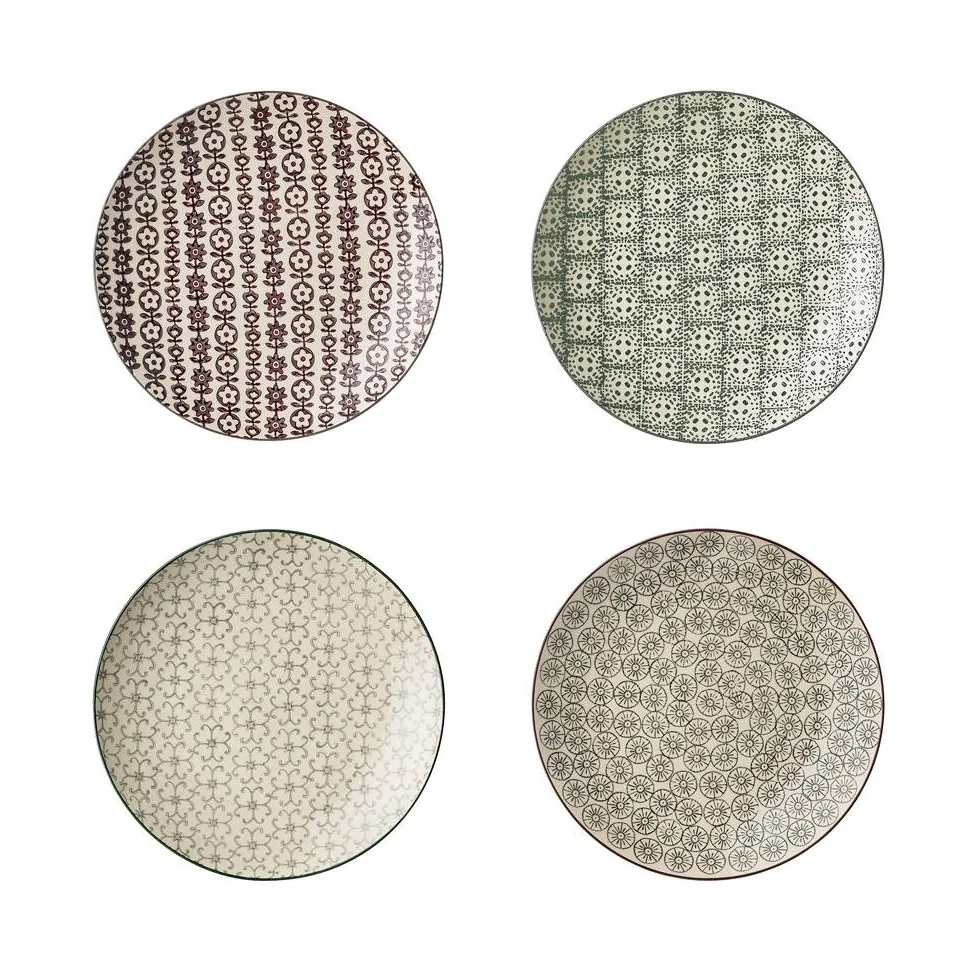 Prato Karine, conjunto de 4 Ø20 cm,  Bloomingville