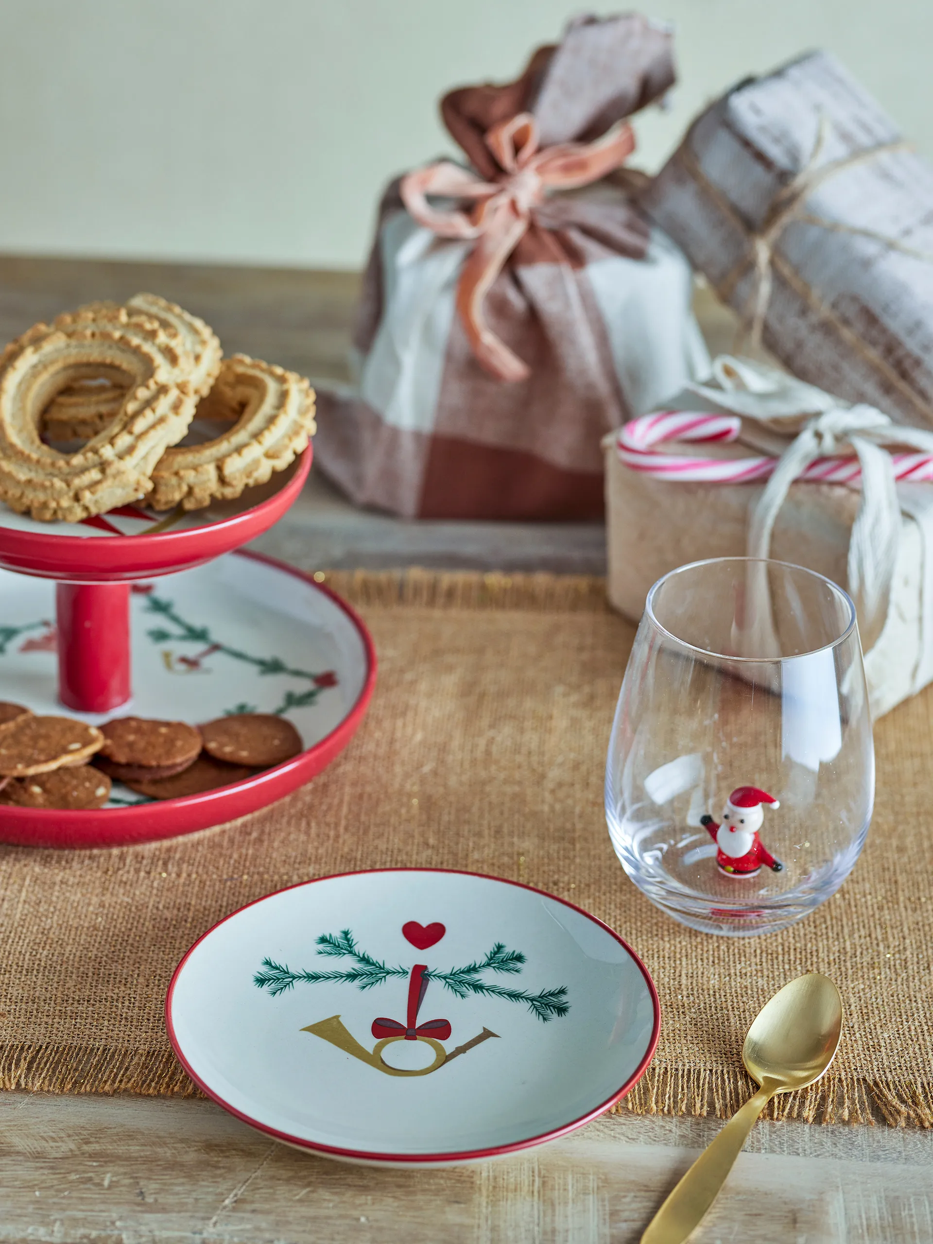 Prato Yule Ø16 cm, 2 un., Branco Bloomingville