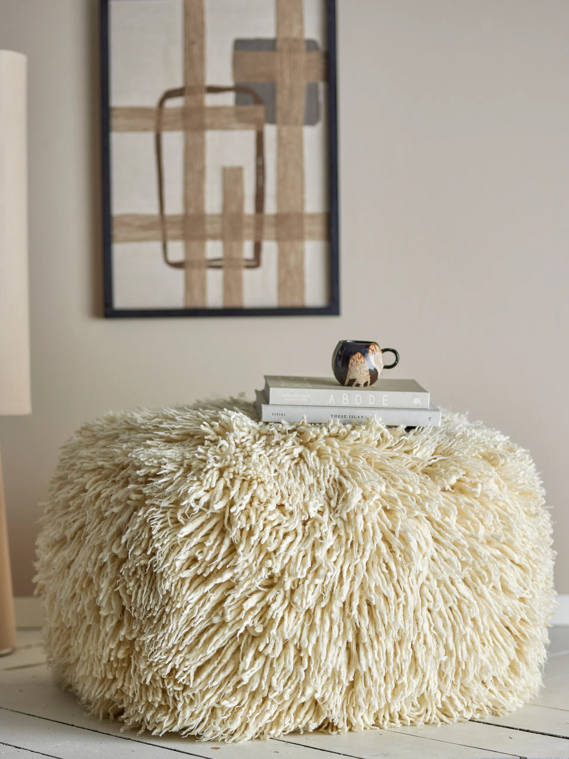 Pufe Lomba, Natural, 80x45x80 cm Bloomingville