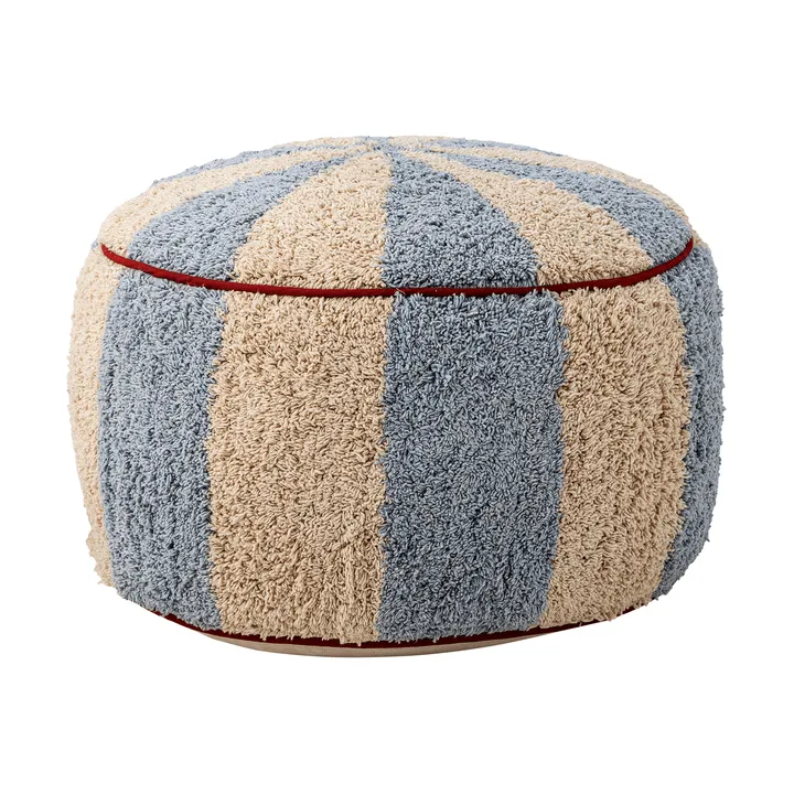 Puff Charoline Ø44 cm - Azul-branco-vermelho - Bloomingville
