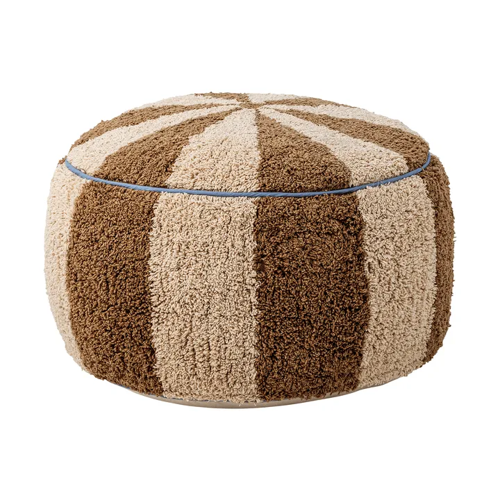 Puff Charoline Ø44 cm - Castanho-branco-azul - Bloomingville