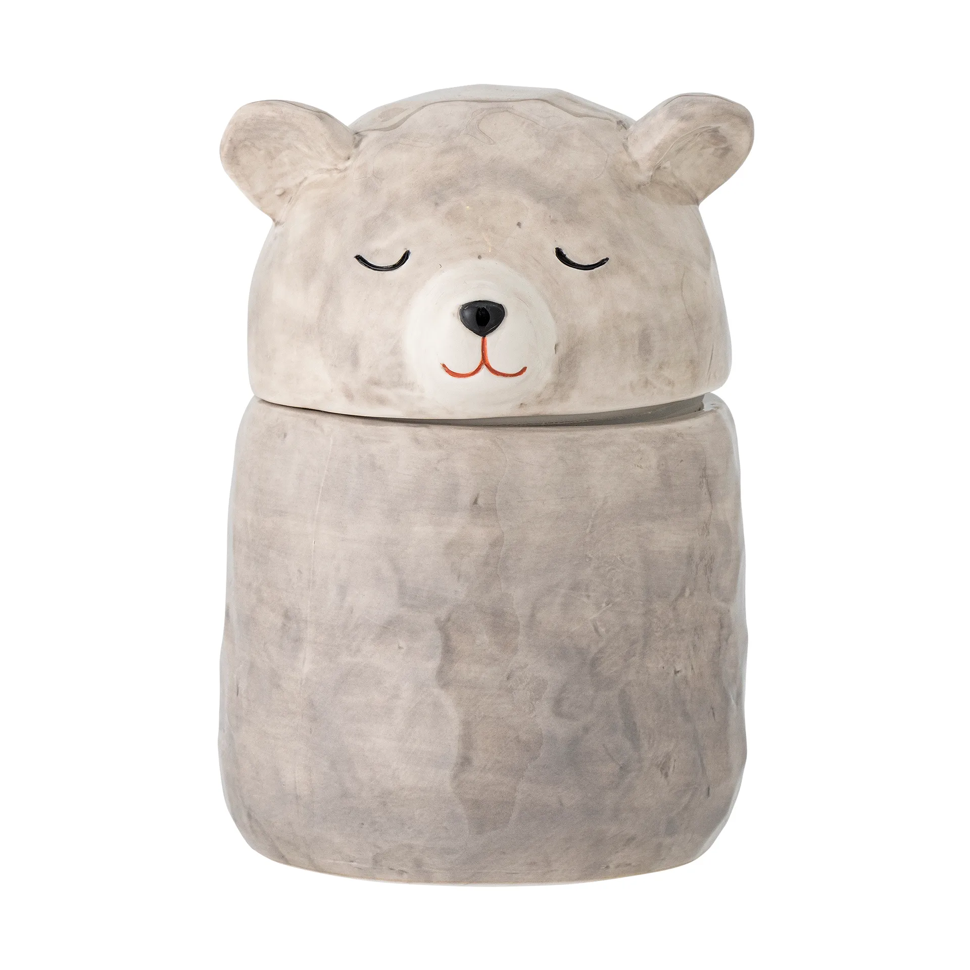 Puk pote com tampa Ø10 cm, Cinza Bloomingville