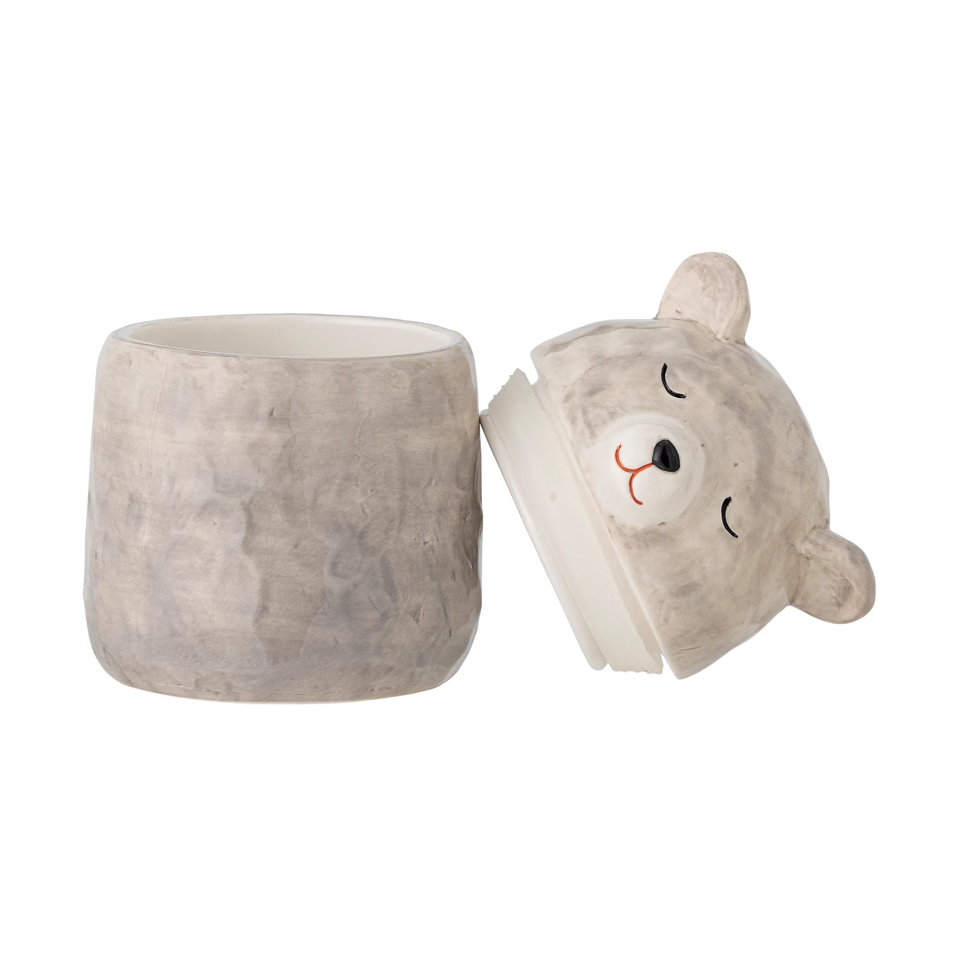 Puk pote com tampa Ø10 cm, Cinza Bloomingville