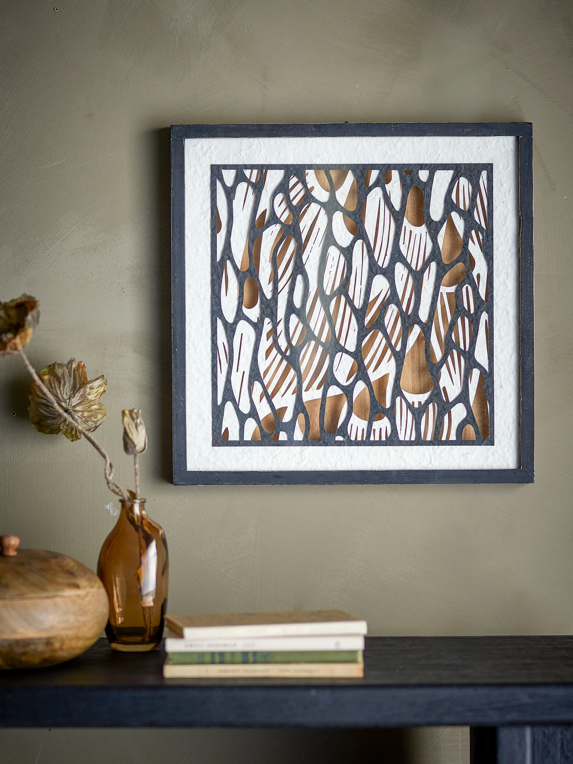 Quadro Barlin 37,5x37,5 cm, Marrom-preto Bloomingville