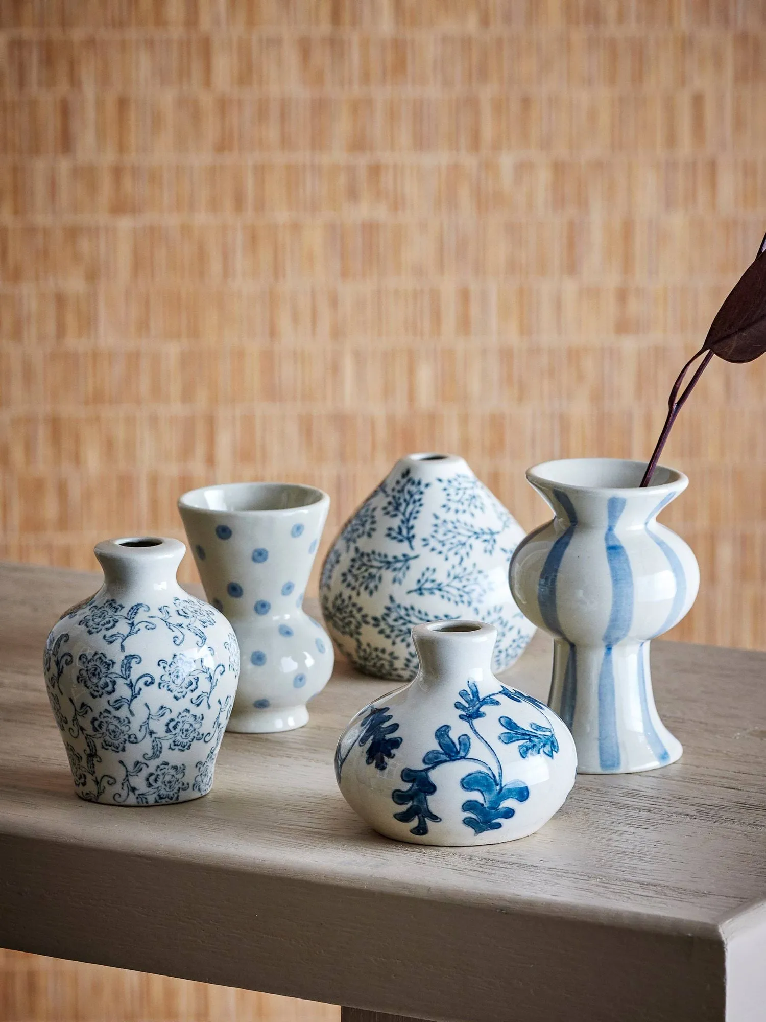 Quinto vaso, Blue grés, 5 peças Bloomingville