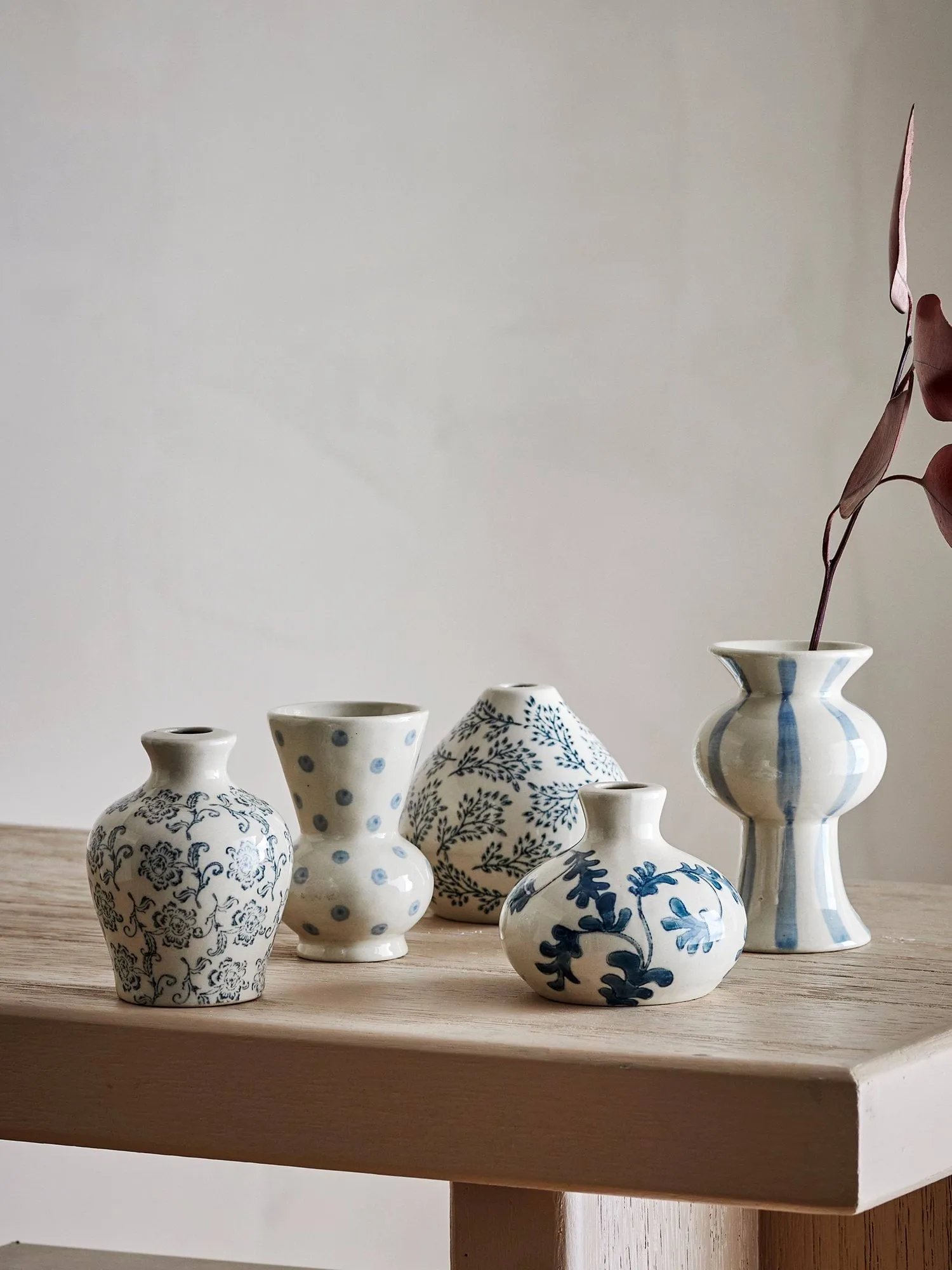 Quinto vaso, Blue grés, 5 peças Bloomingville