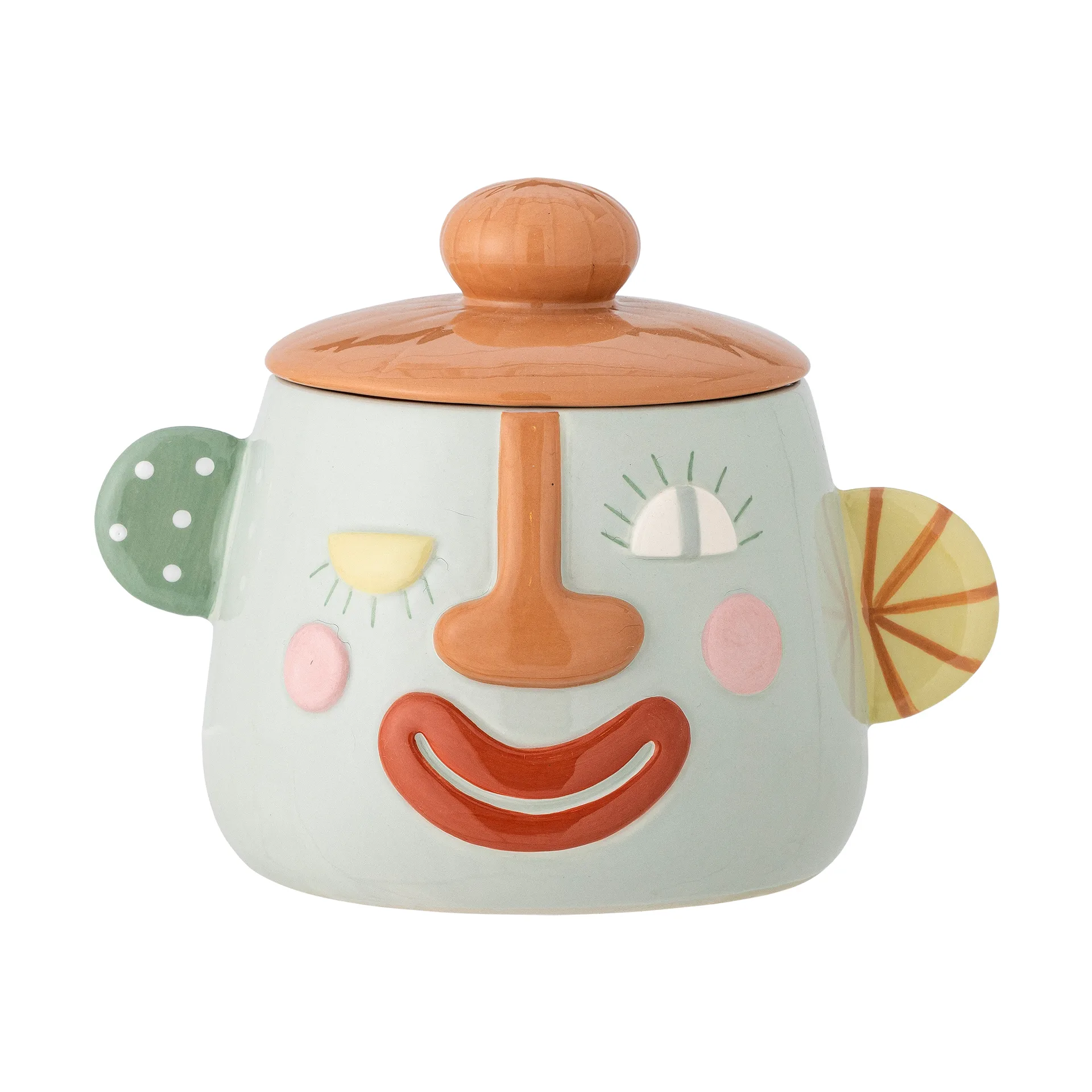 Recipiente Sylvie com tampa Ø12 cm, Multicolor Bloomingville