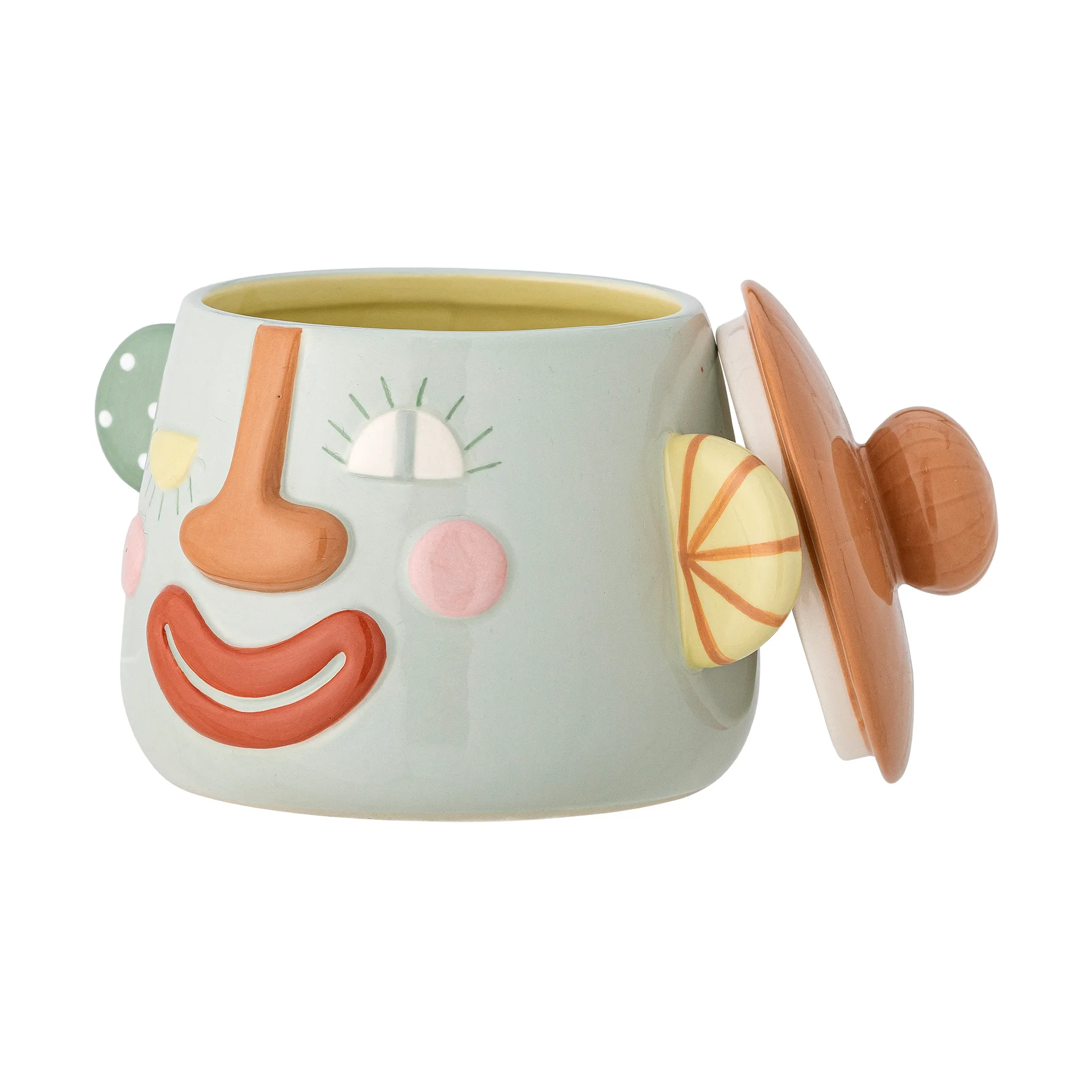 Recipiente Sylvie com tampa Ø12 cm, Multicolor Bloomingville