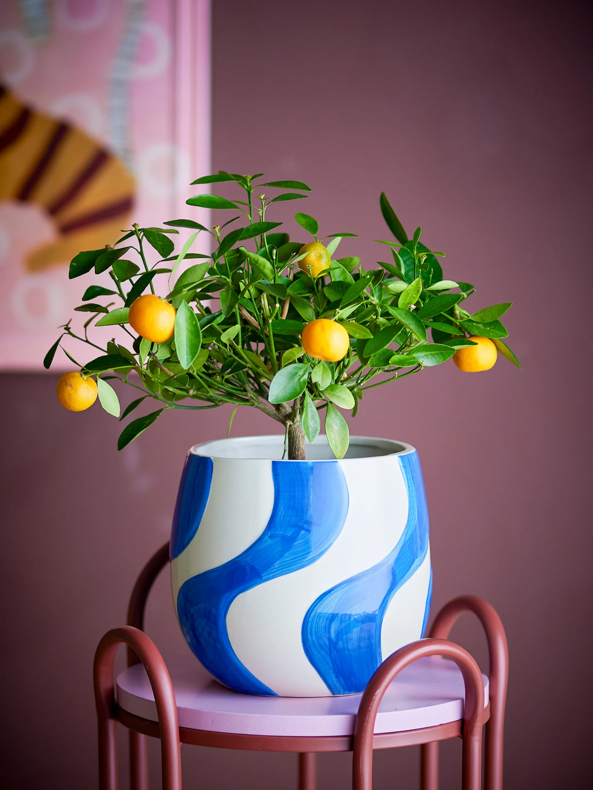 Romy vaso Ø20,5 cm, Azul Bloomingville