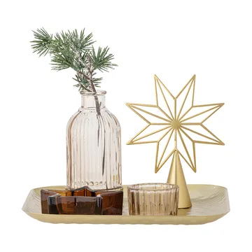 Sanga tabuleiro com objetos decorativos 6 peças - Ouro - Bloomingville