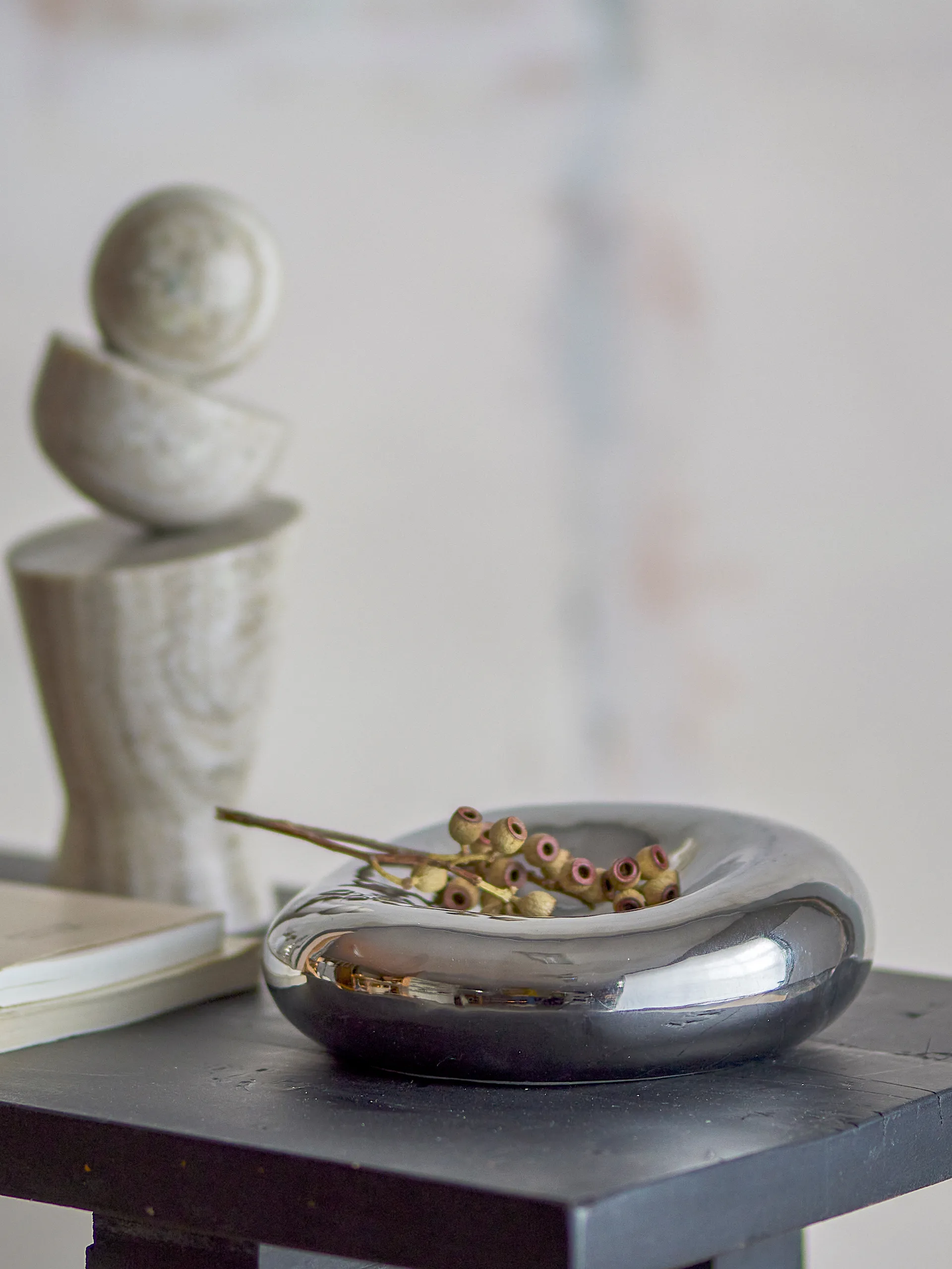 Shine tigela decorativa Ø18 cm, Prata Bloomingville