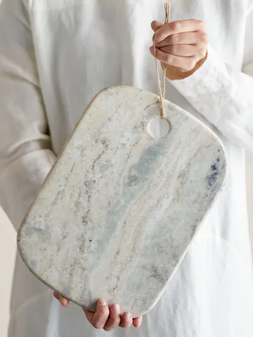 Sibelle tábua de corte mármore 30,5x22,5 cm - Natural - Bloomingville