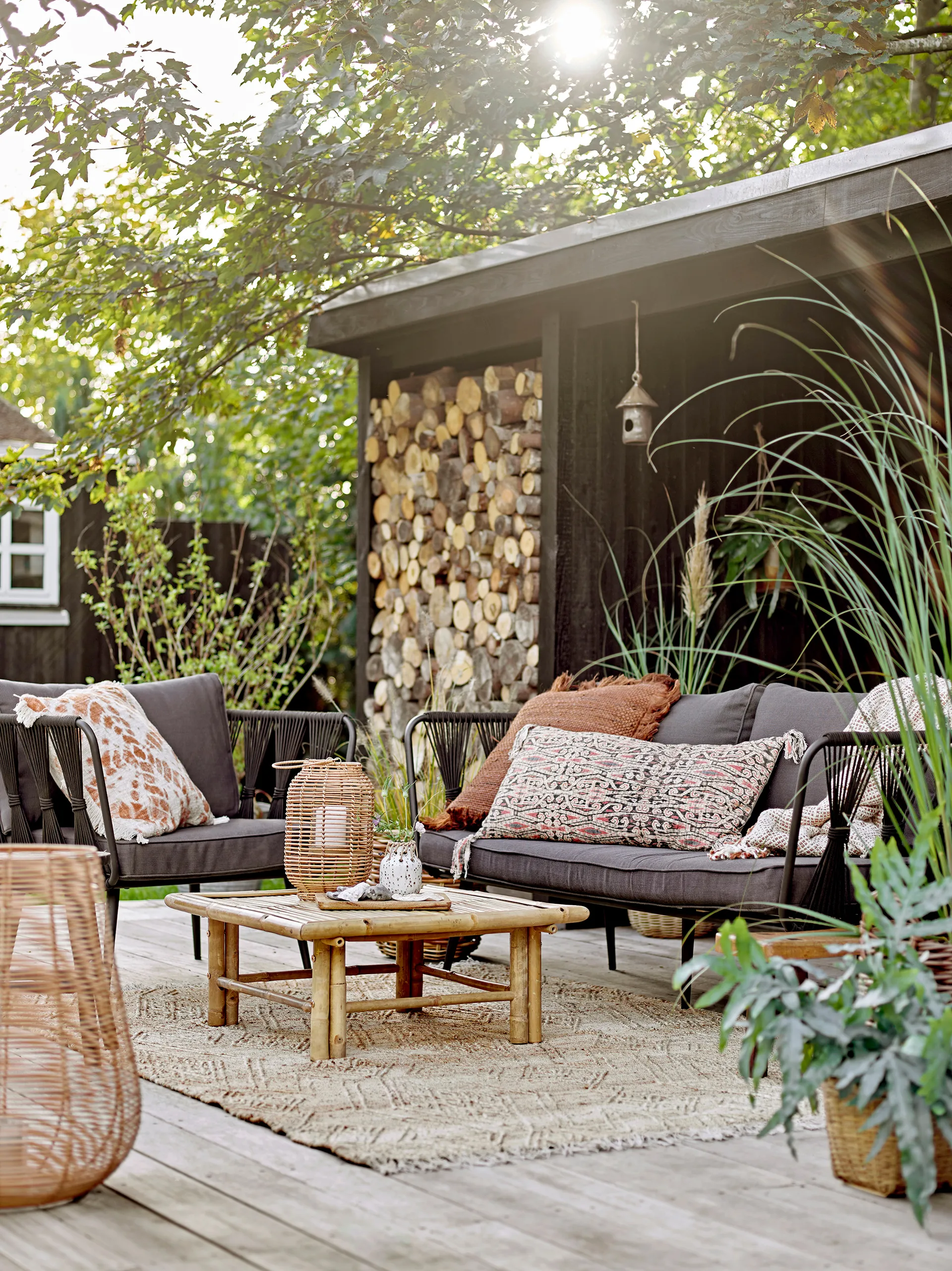 Sofá Pavone 2,5 lugares, Black Bloomingville