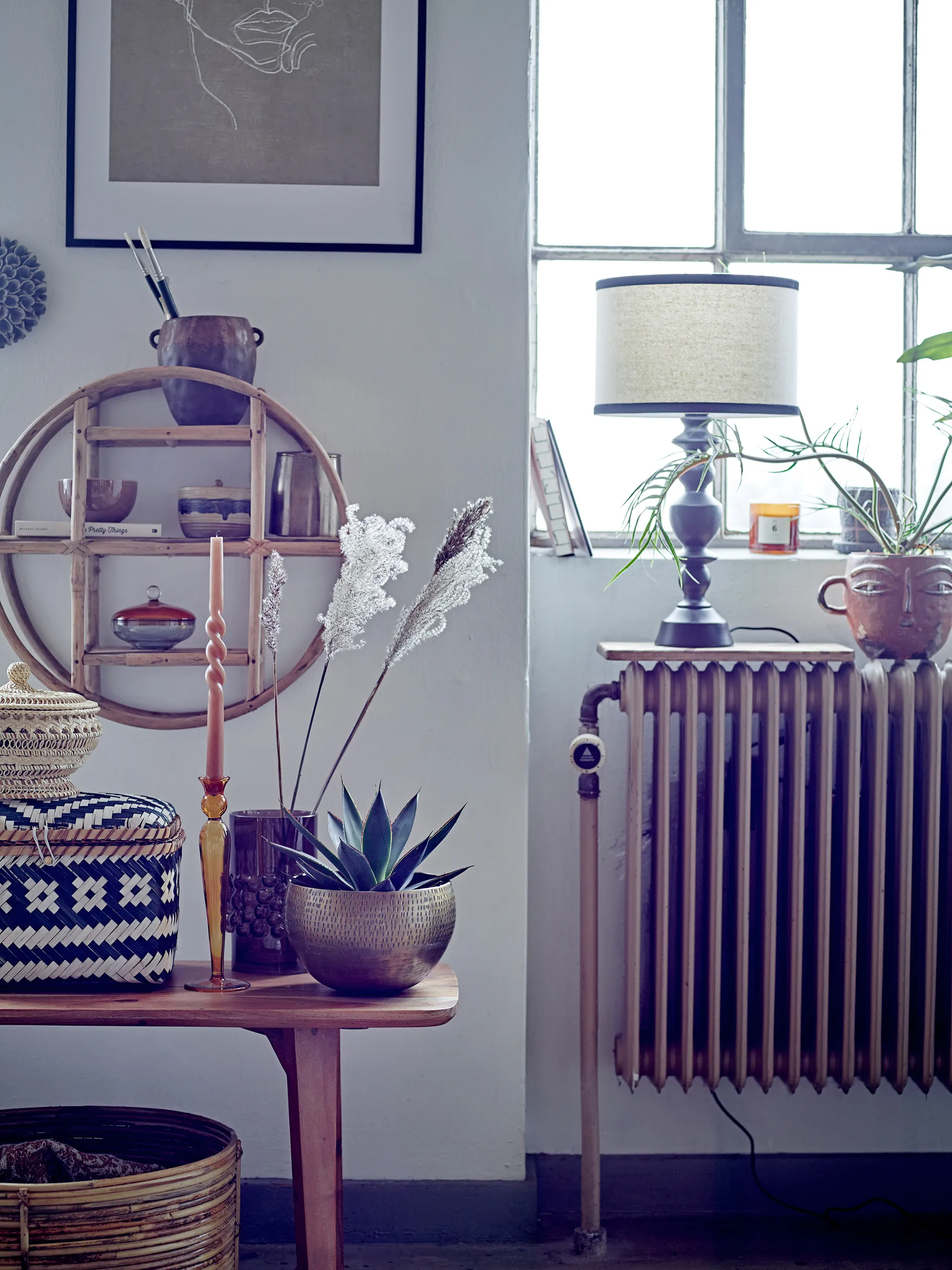 Suporte de velas Dara 27 cm, Amarelo Bloomingville