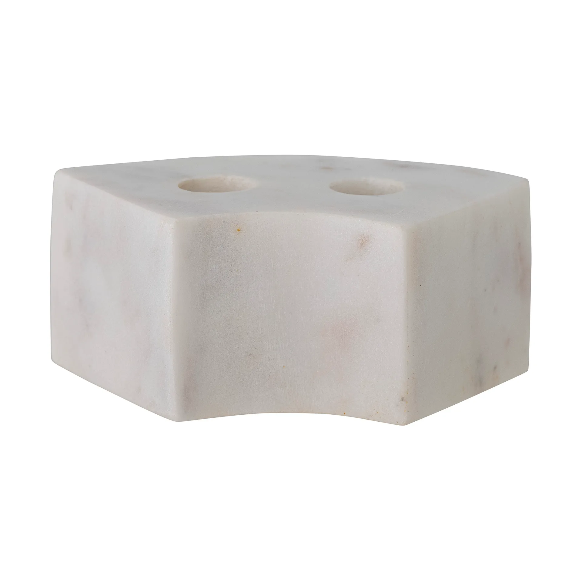 Suporte de velas Florida 14,5x6x7,5 cm, White marble Bloomingville