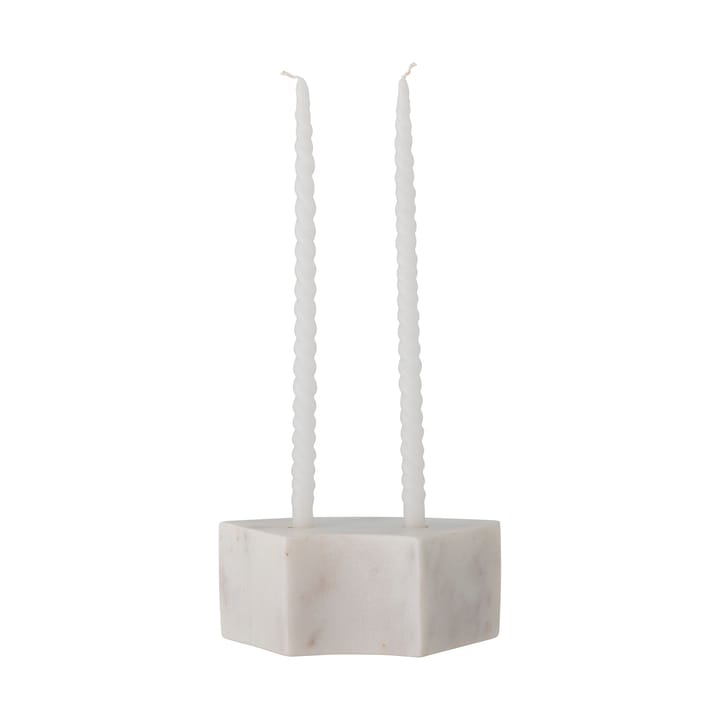 Suporte de velas Florida 14,5x6x7,5 cm, White marble Bloomingville