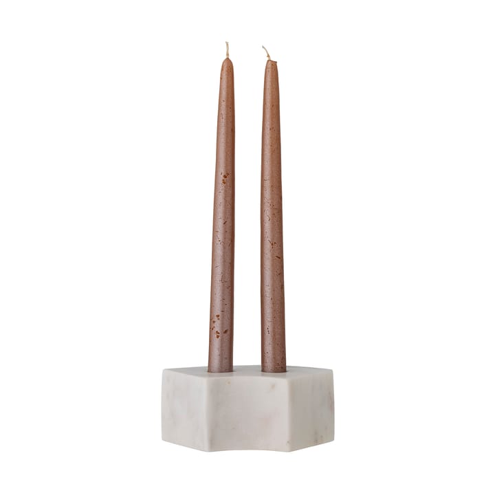Suporte de velas Florida 14,5x6x7,5 cm, White marble Bloomingville