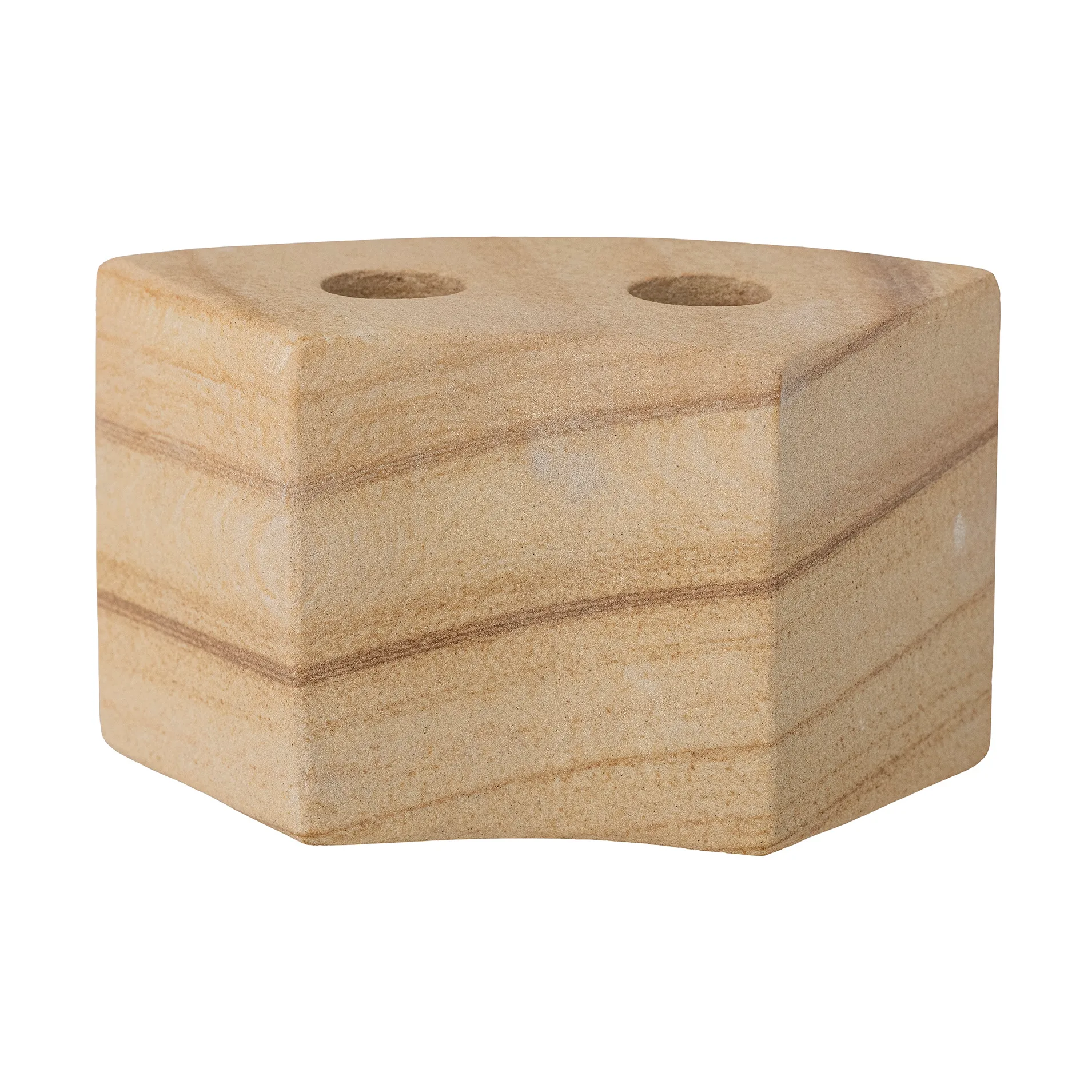 Suporte de velas Florida 14,5x8x7,5 cm, Natural sandstone Bloomingville