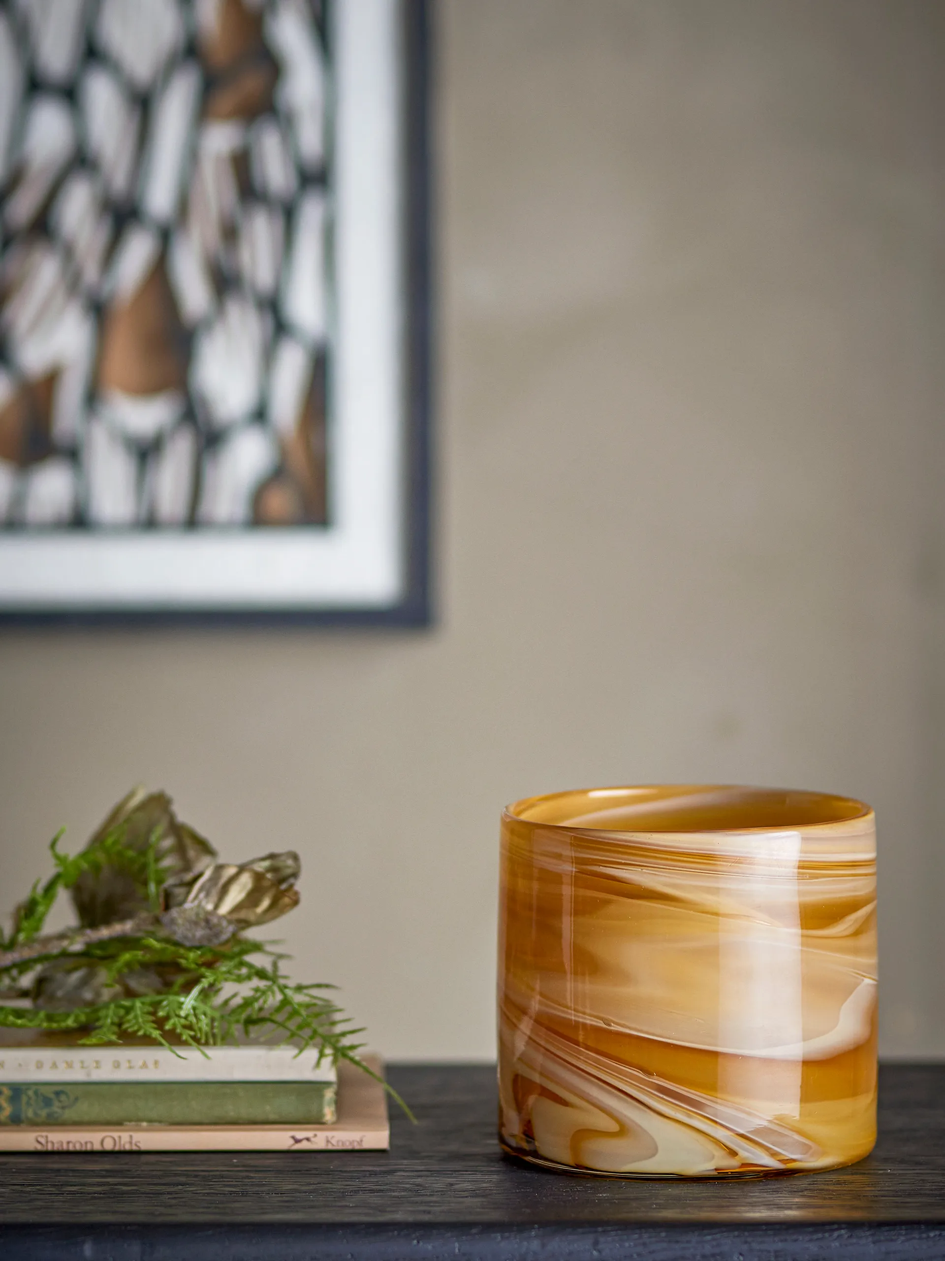 Sylas votive laterna de vela, Laranja Bloomingville