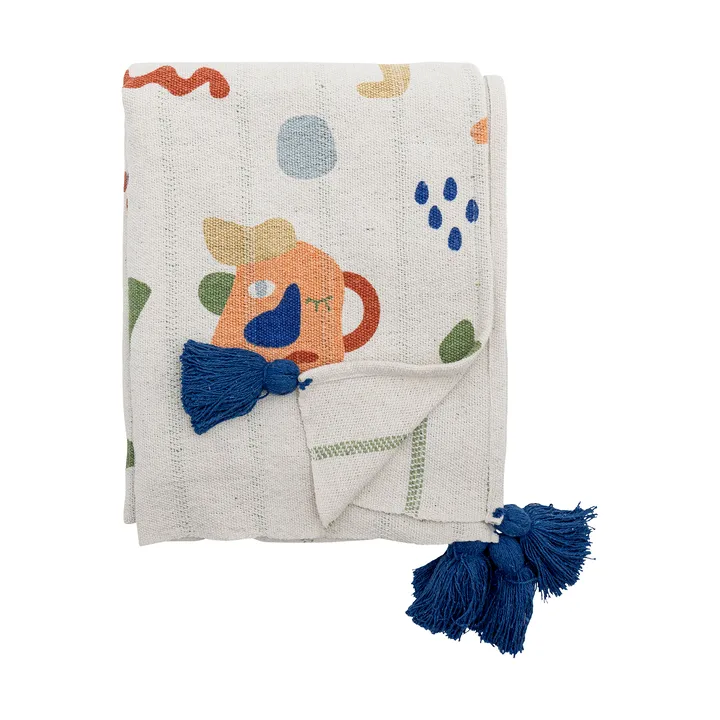 Sylvie manta de algodão 160x130 cm - Natural - Bloomingville