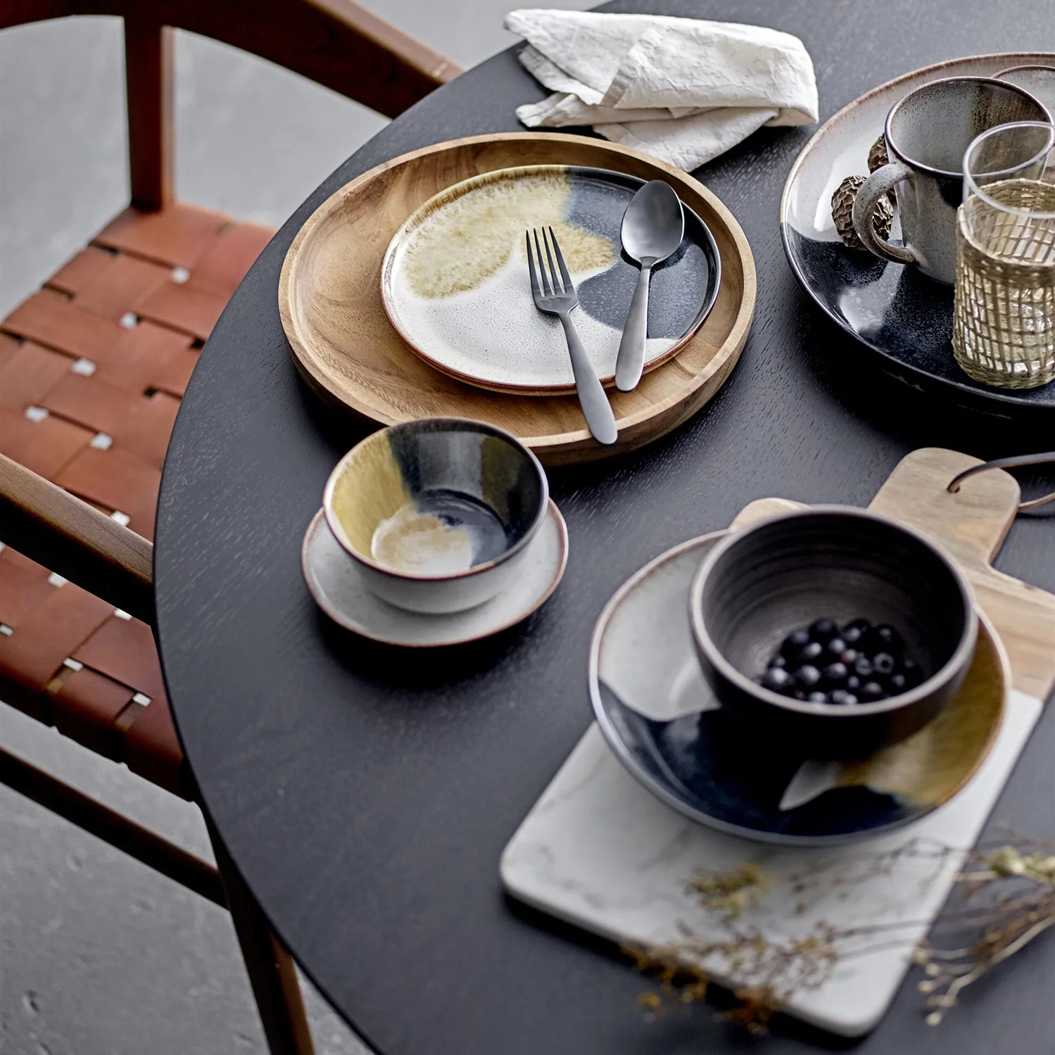 Tábua de cortar Bloomingville mármore -madeira de mangueira, branco Bloomingville