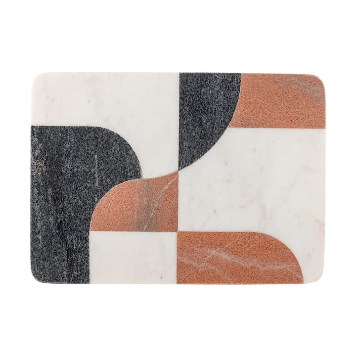 Tábua de cortar Jazzi 20x28 cm - Branco-preto-marrom - Bloomingville