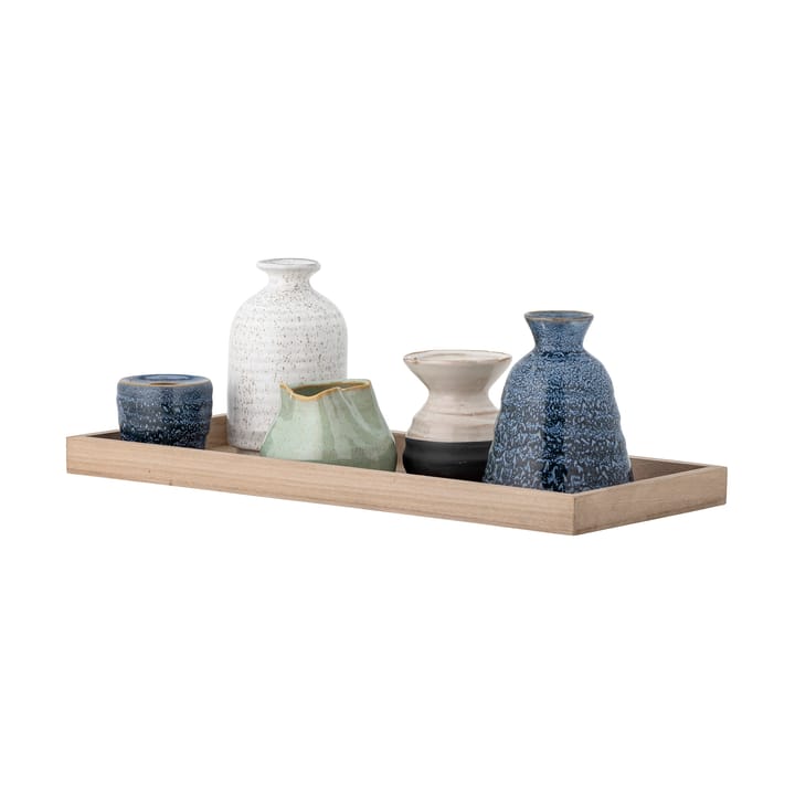 Tabuleiro com suporte de velas Longo 42 cm, Blue Bloomingville