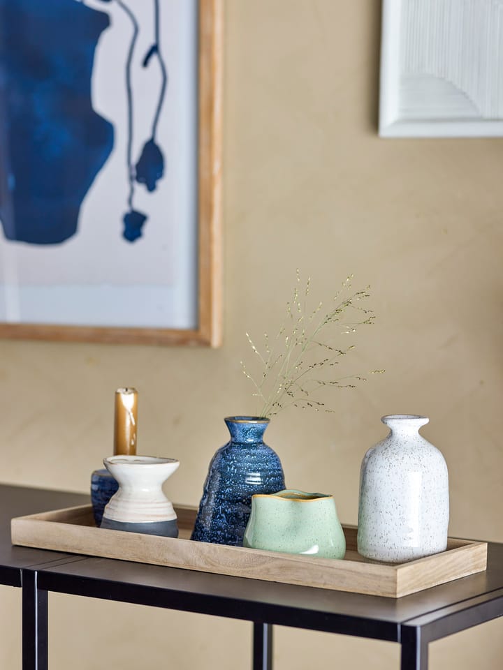 Tabuleiro com suporte de velas Longo 42 cm, Blue Bloomingville