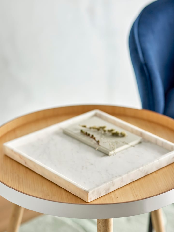 Tabuleiro decorativo Majsa 35x35 cm, White marble Bloomingville