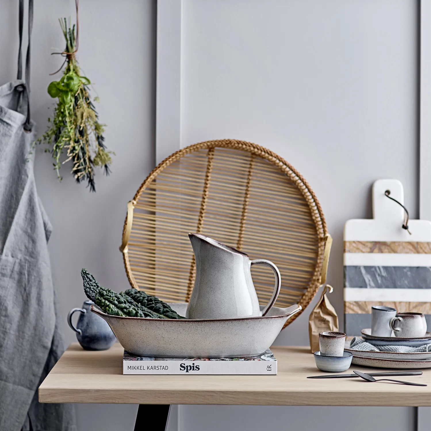 Tabuleiros de bambú Bloomingville, natural Bloomingville