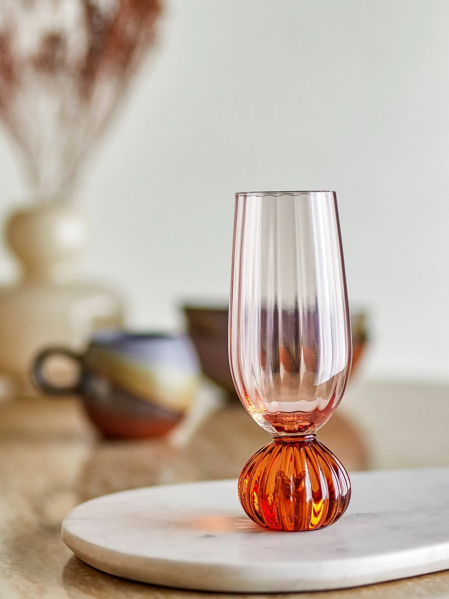 Taça de champanhe Taurin 250 ml, Rosa Bloomingville
