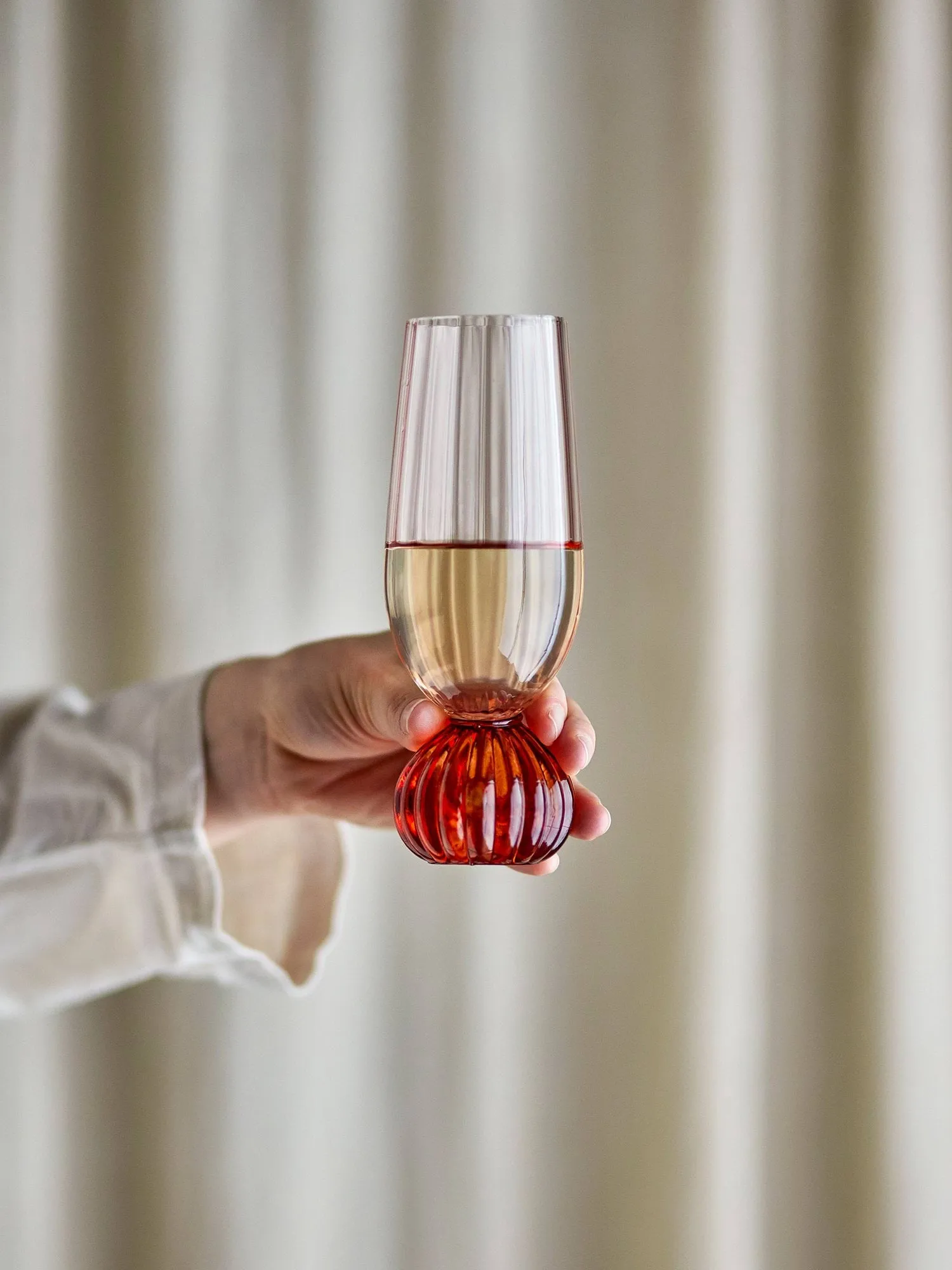 Taça de champanhe Taurin 250 ml, Rosa Bloomingville