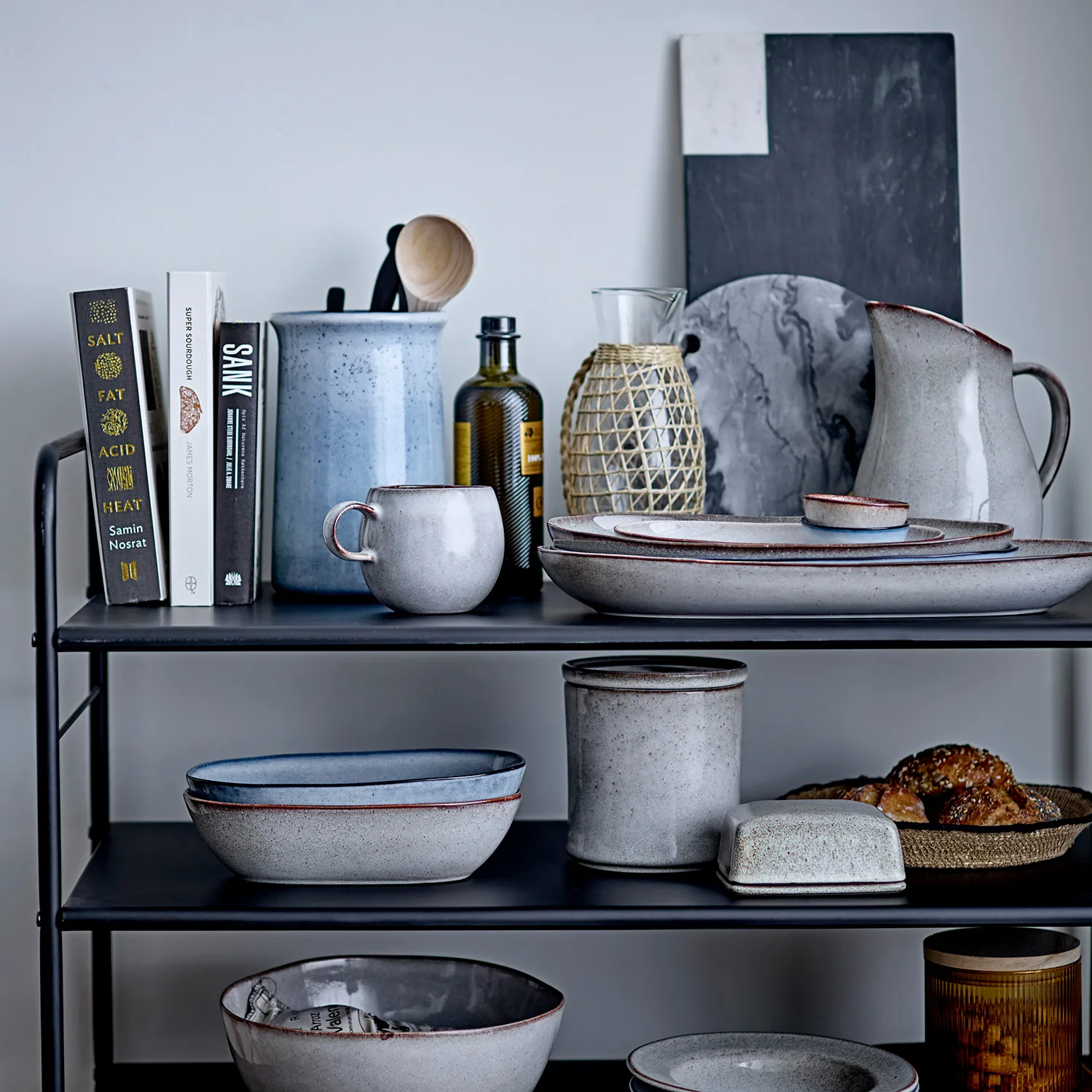 Taça de servir Sandrine 16,5x25,5 cm, azul Bloomingville