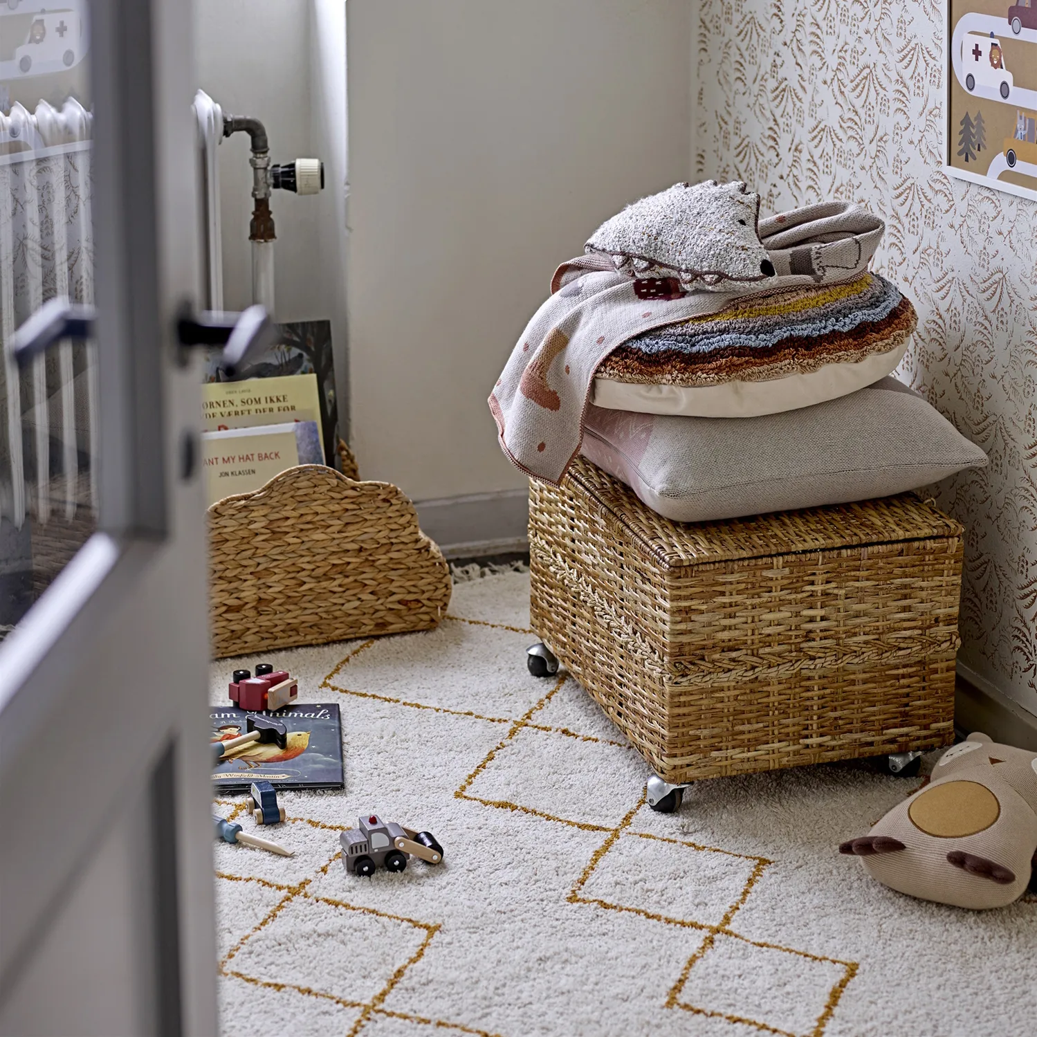 Tapete de algodão Bloomingville 140x200 cm, Amarelo Bloomingville