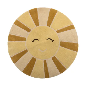 Tapete Sun de lã Ø110 cm - Amarelo - Bloomingville