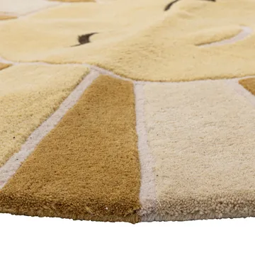 Tapete Sun de lã Ø110 cm - Amarelo - Bloomingville