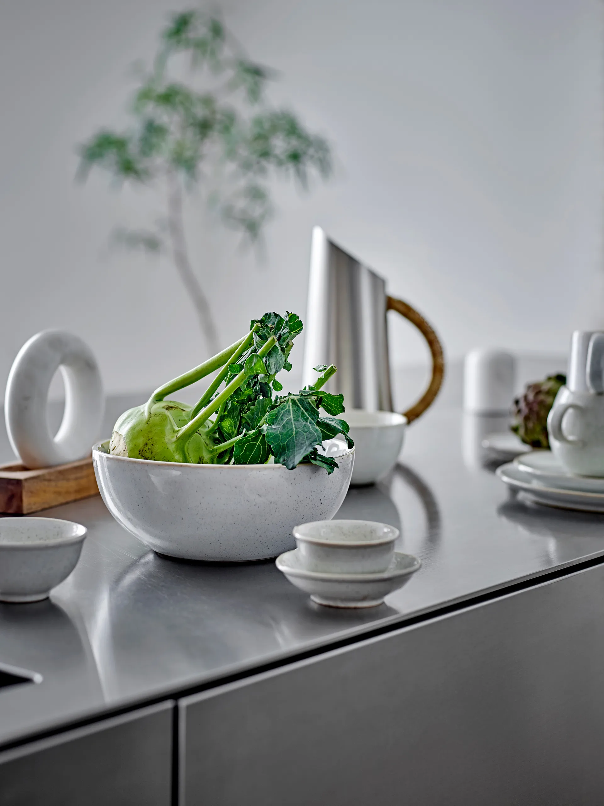 Tigela Addison 7,5 cl, Branco Bloomingville