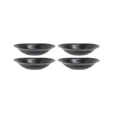 Tigela de sopa Yoko 20,5x23 cm, conjunto de 4 - preto - Bloomingville