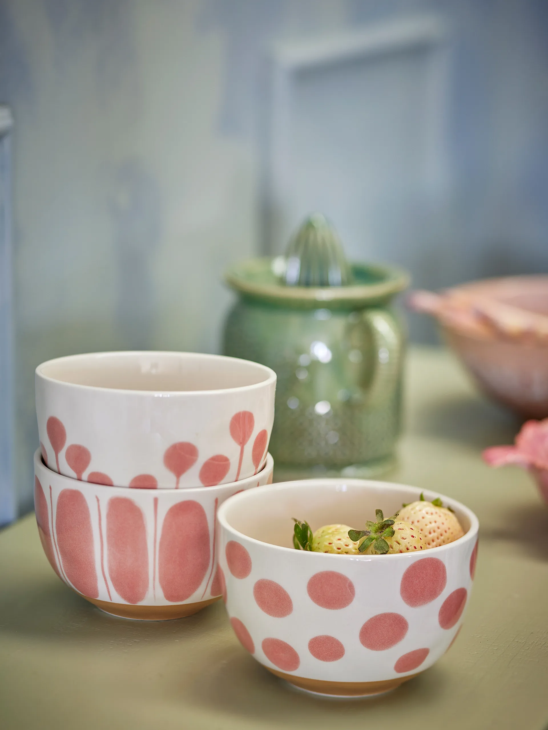 Tigela Linora 58 cl, 3-unid., Rosa Bloomingville